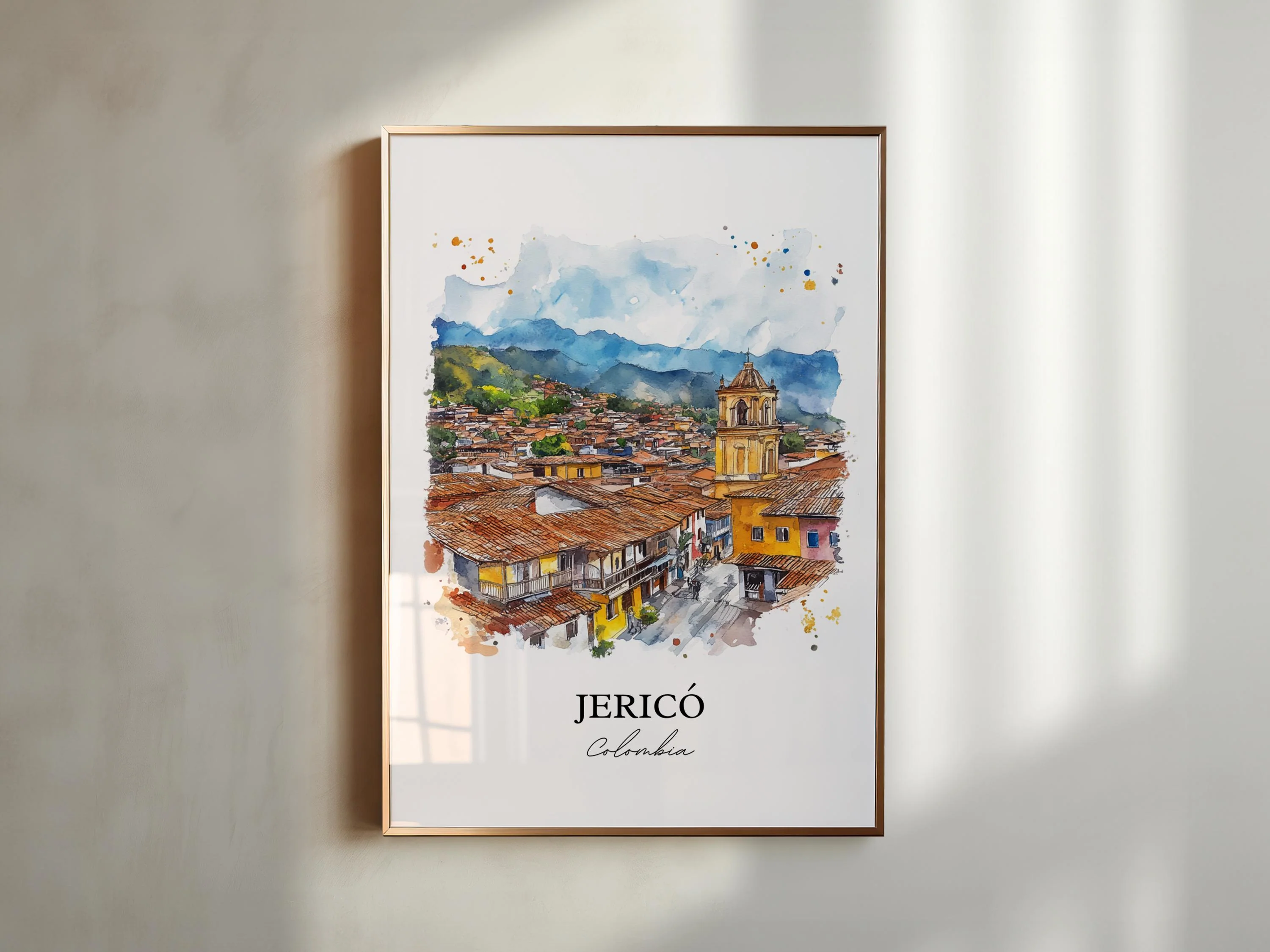 Jericó, Colombia – Watercolor Art Print - Image 4