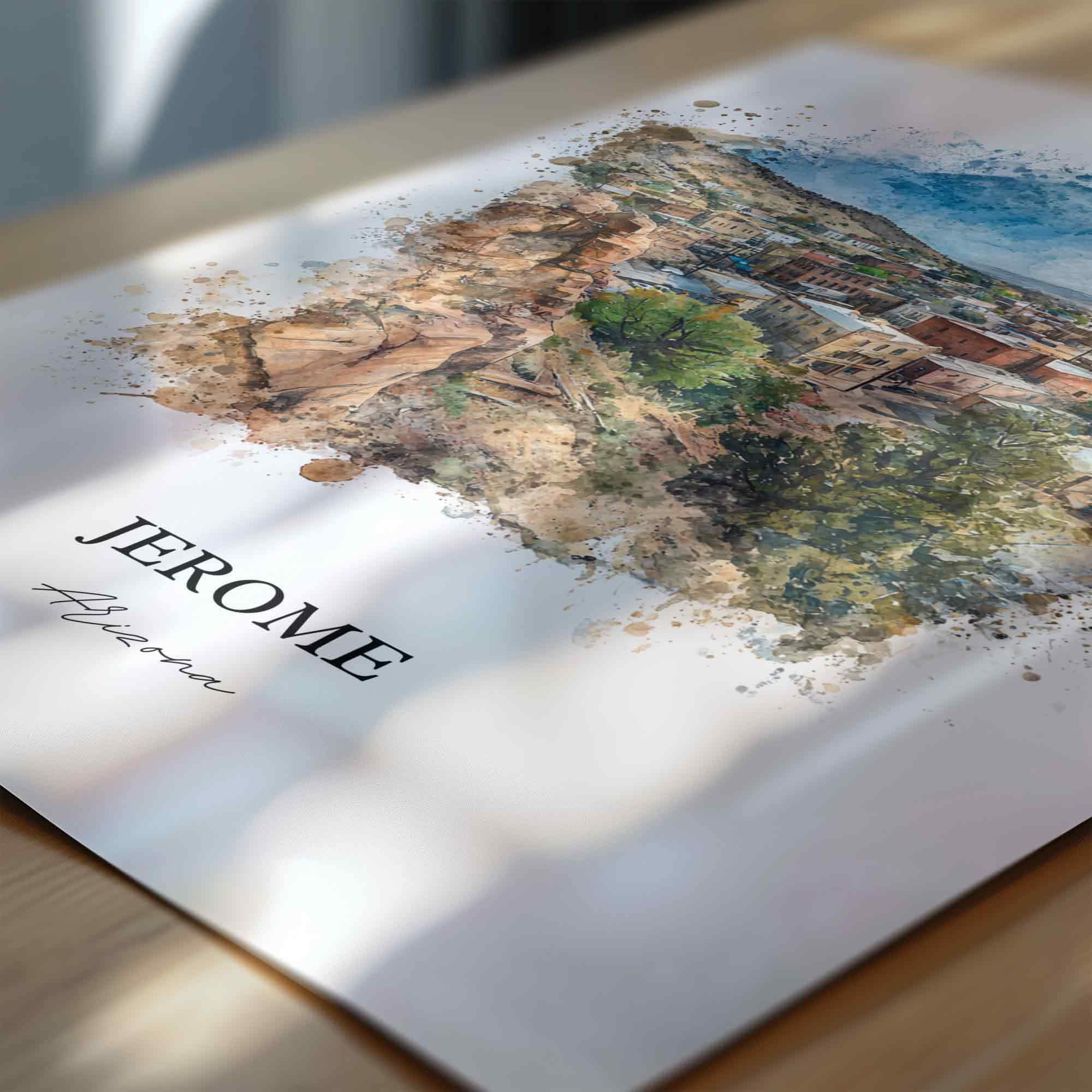 Jerome, Arizona – Watercolor Art Print - Image 2