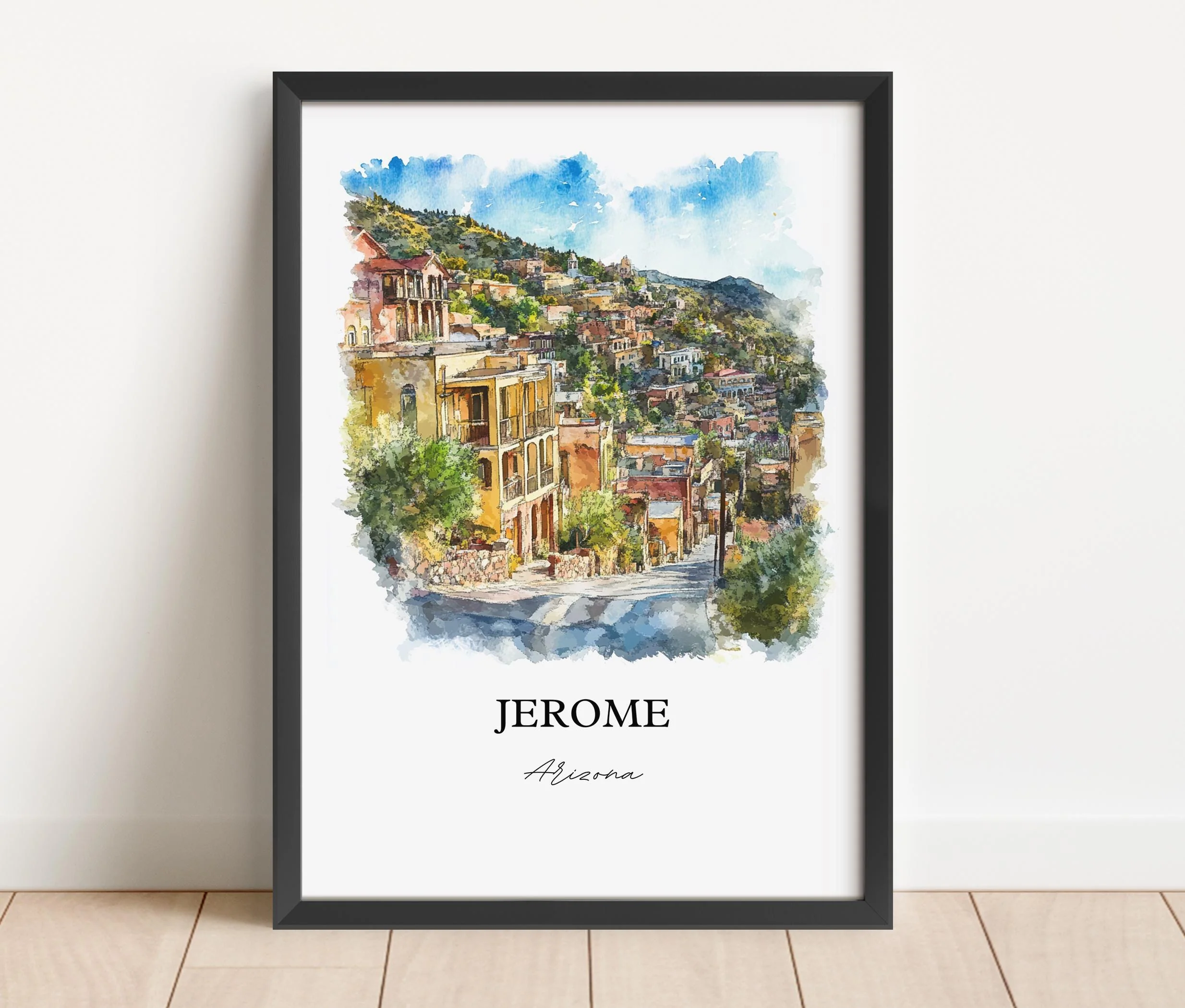 Jerome, Arizona, USA – Watercolor Art Print - Image 3