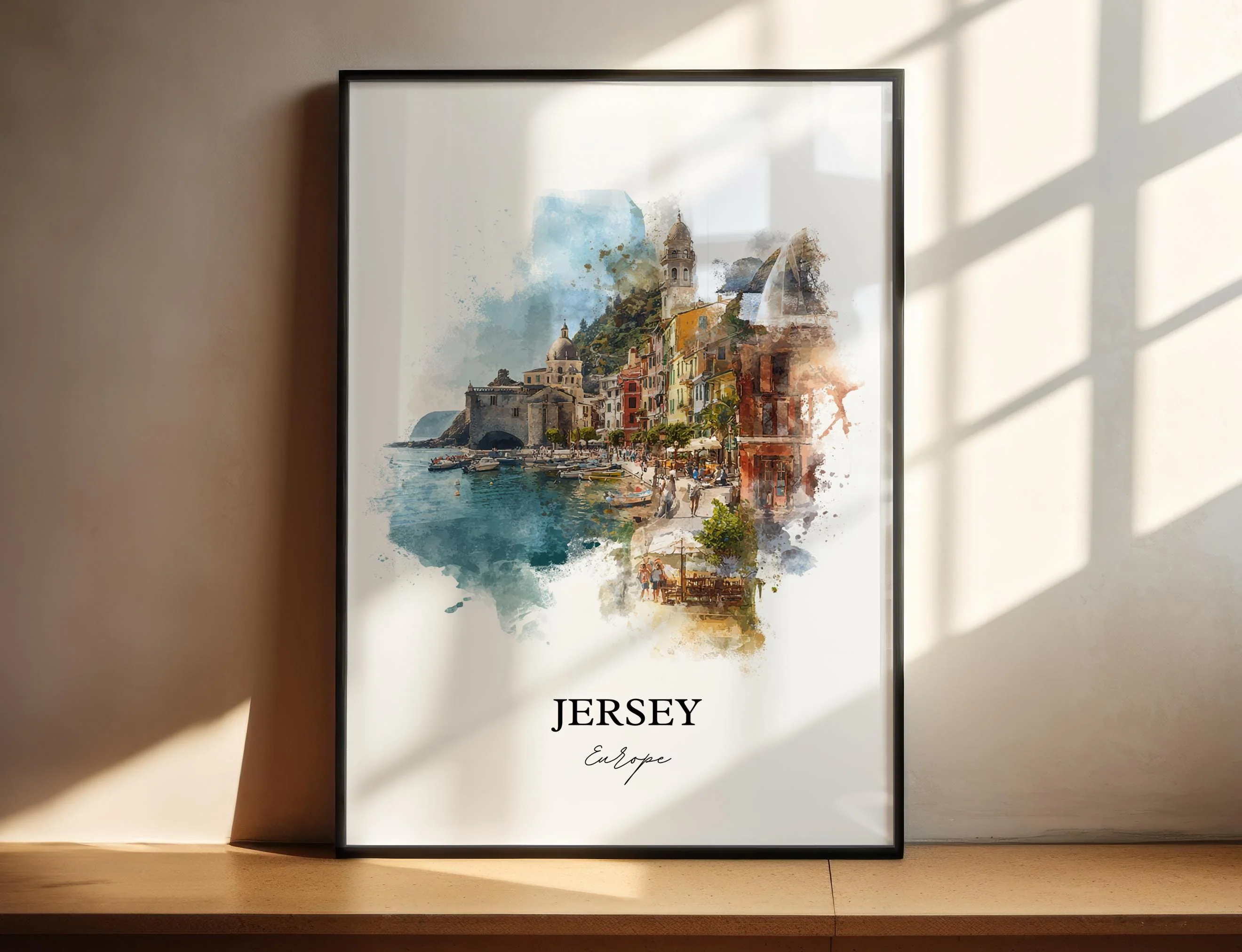 Jersey, Channel Islands – Watercolor Art Print