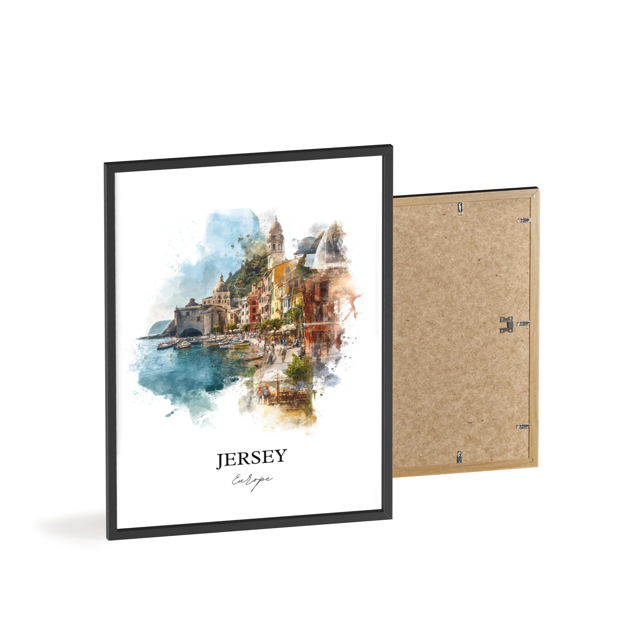 Jersey, Channel Islands – Watercolor Art Print - Image 8