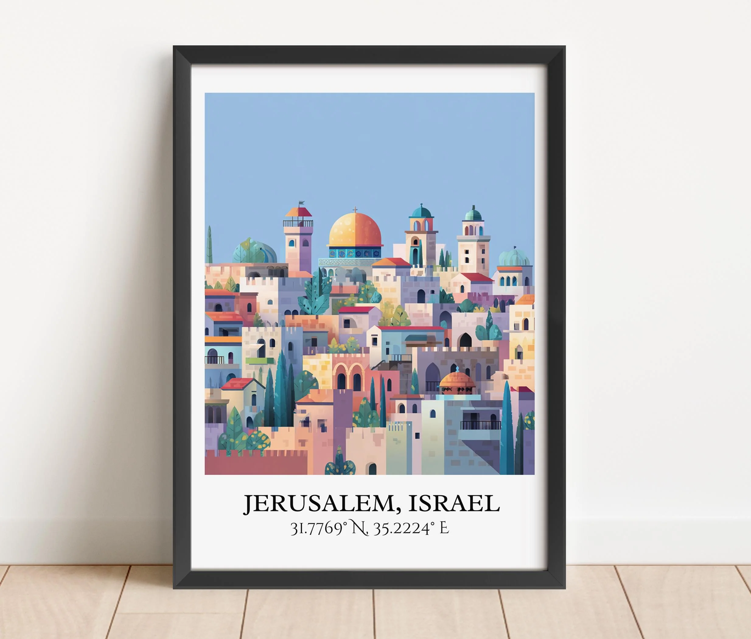 Jerusalem, Israel – Watercolor Art Print - Image 6