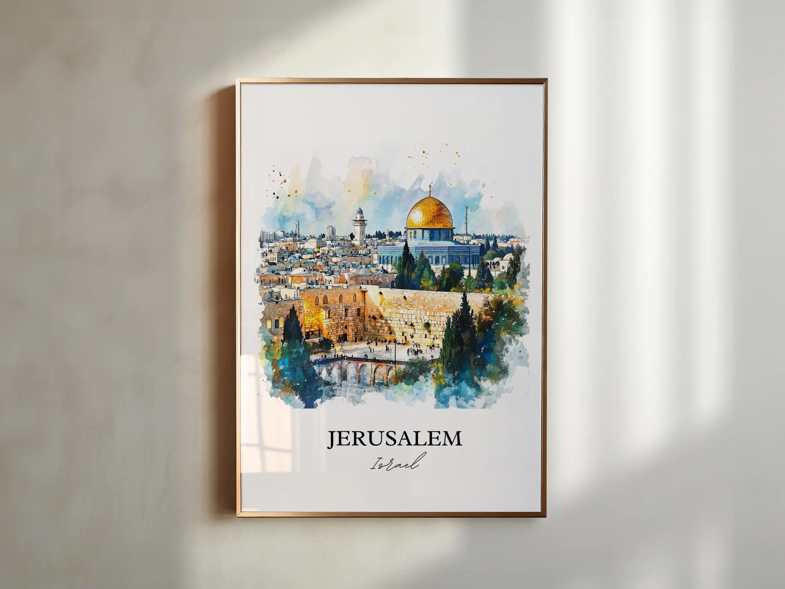 Jerusalem, Israel – Watercolor Art Print - Image 4