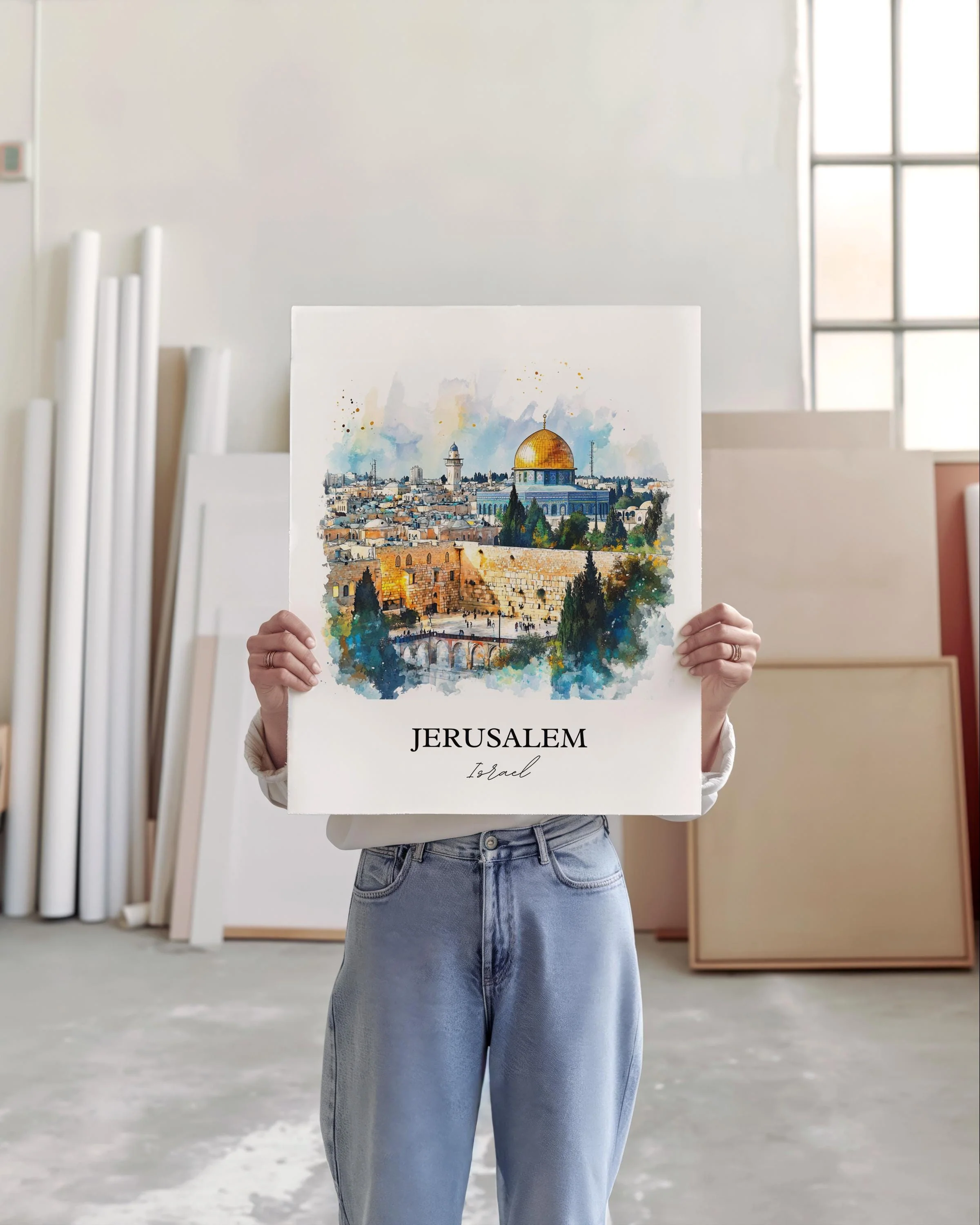Jerusalem, Israel – Watercolor Art Print - Image 6