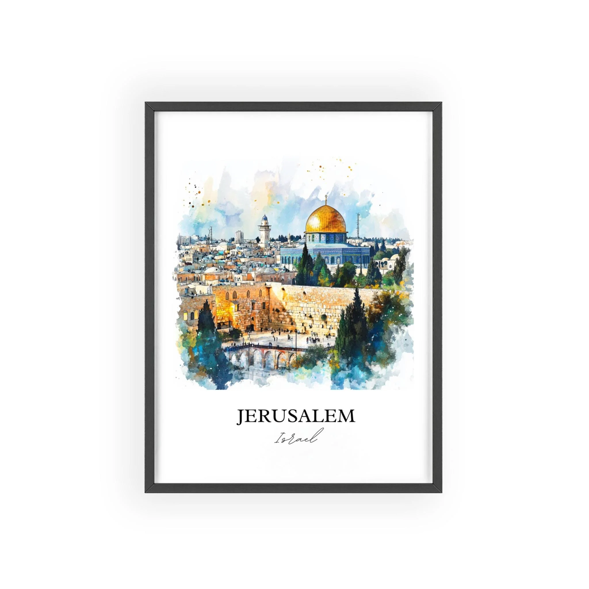 Jerusalem, Israel – Watercolor Art Print - Image 7