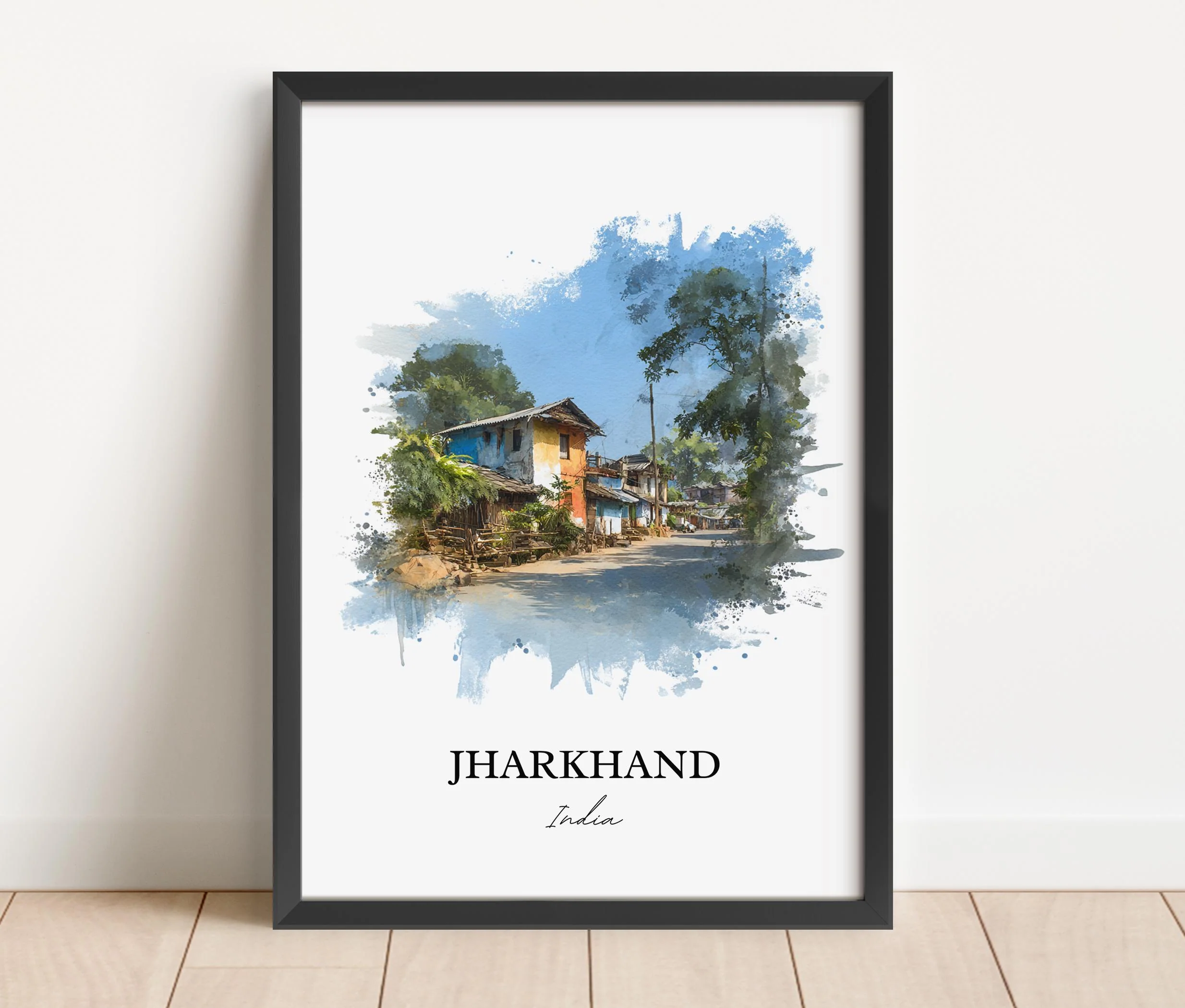 Jharkhand, India – Watercolor Art Print - Image 6