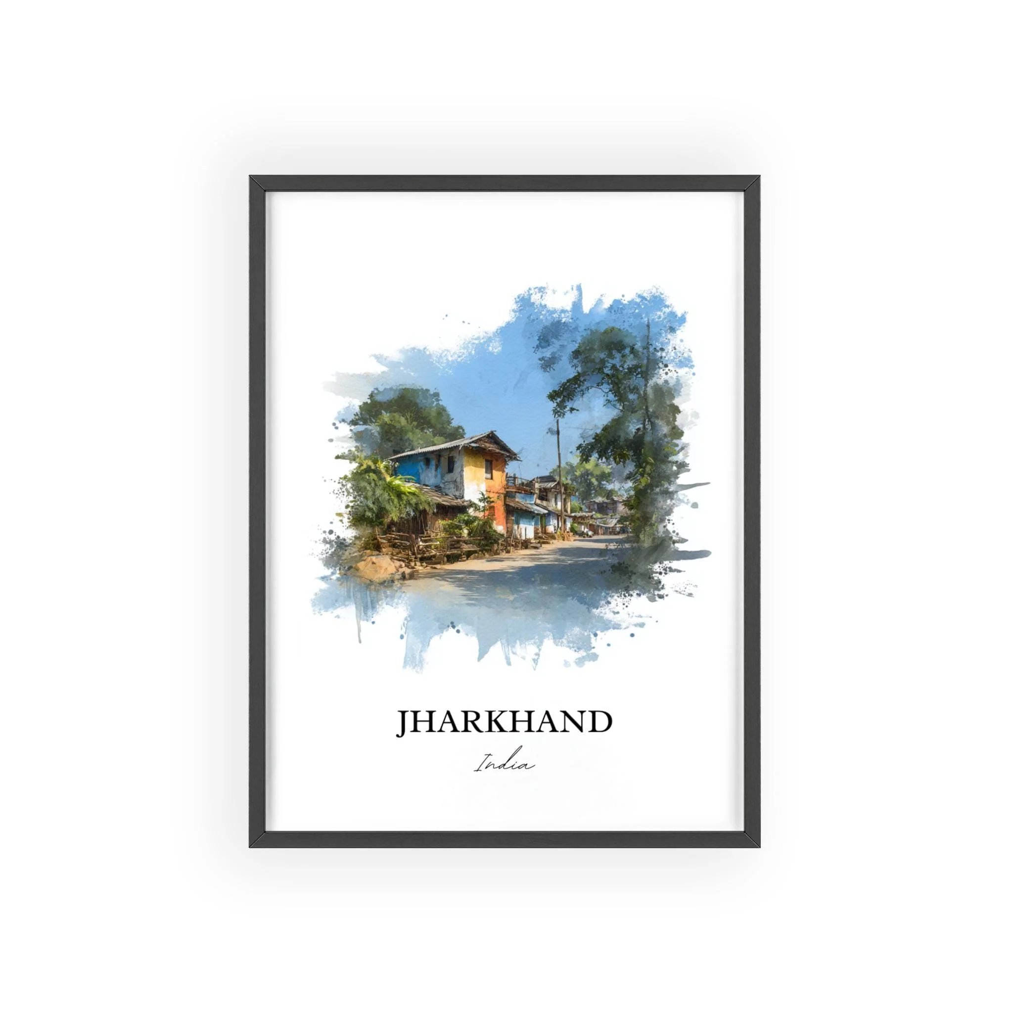 Jharkhand, India – Watercolor Art Print - Image 7