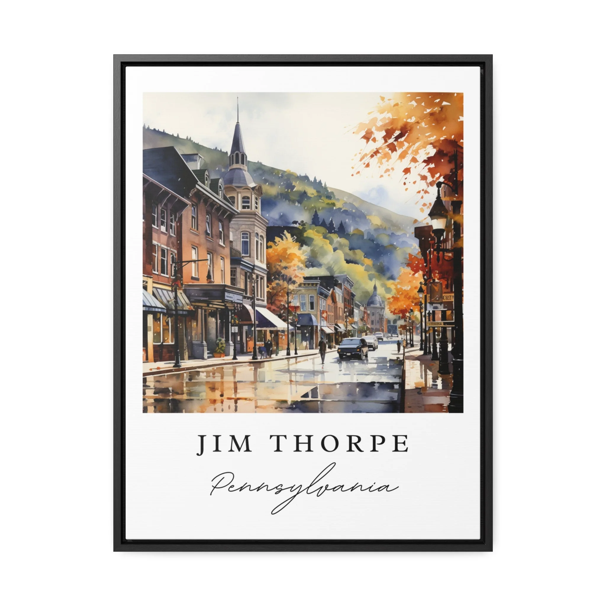 Jim Thorpe, Pennsylvania, Pennsylvania – Watercolor Art Print - Image 5