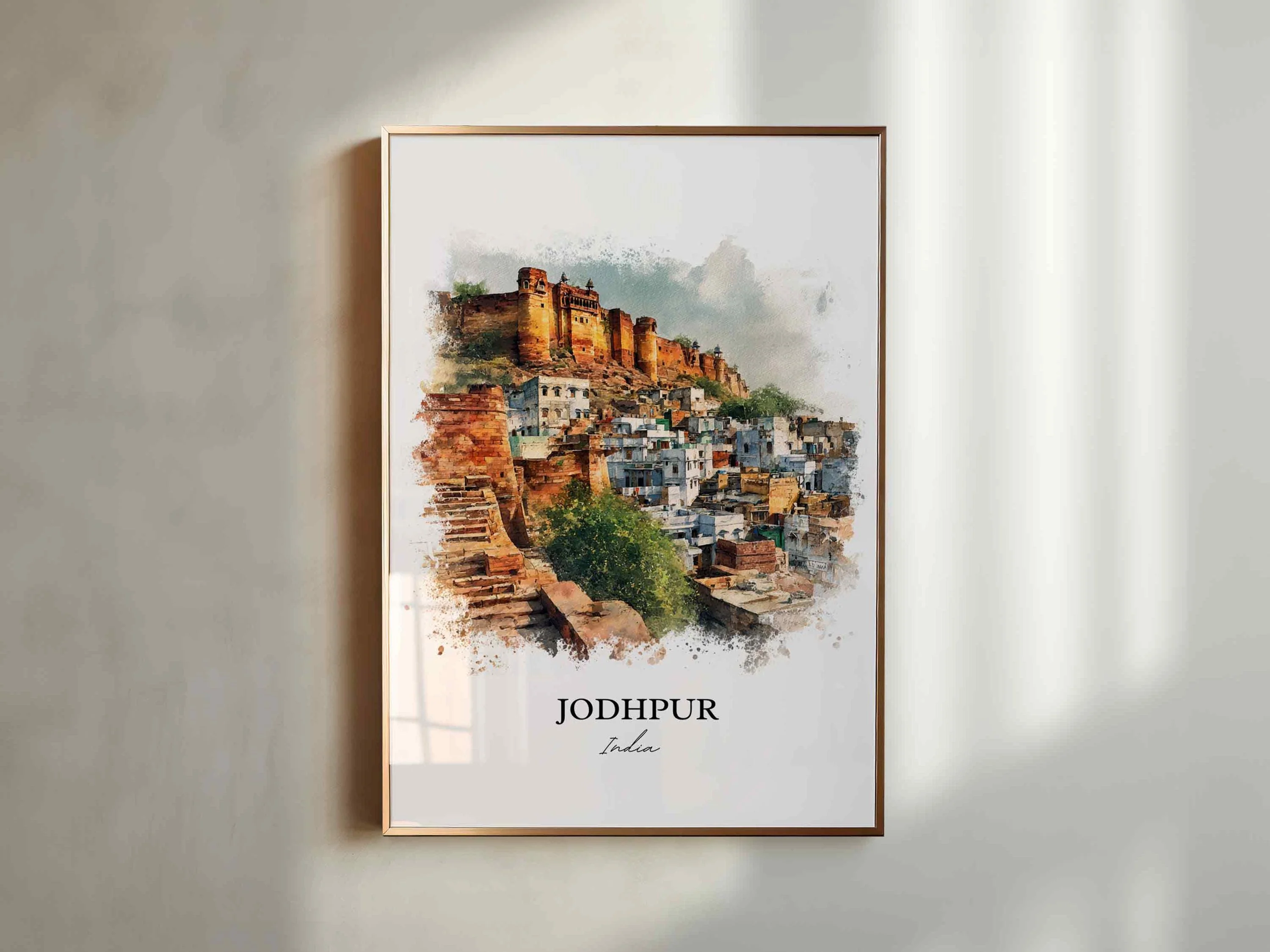 Jodhpur, India – Watercolor Art Print - Image 6