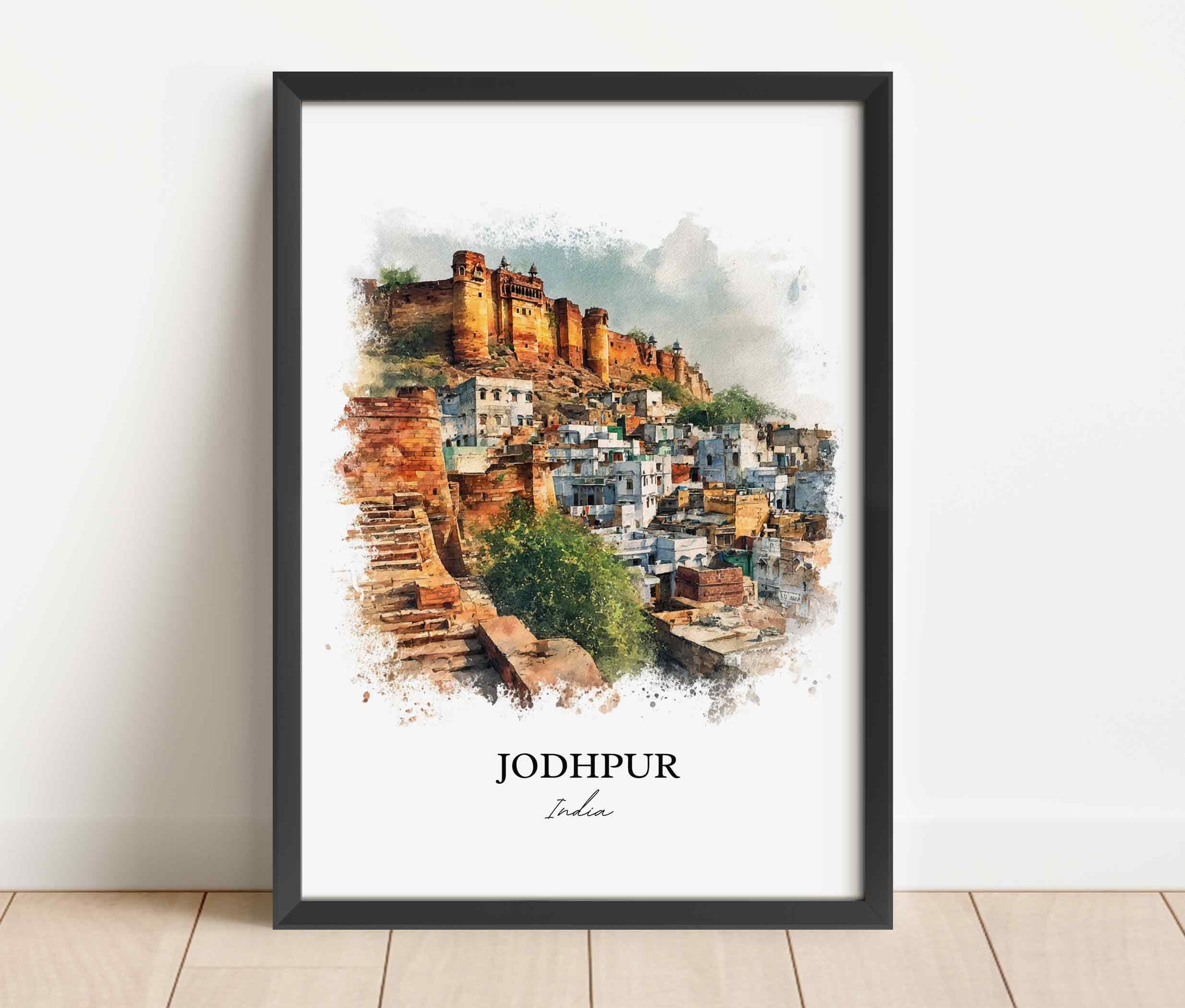 Jodhpur, India – Watercolor Art Print - Image 7