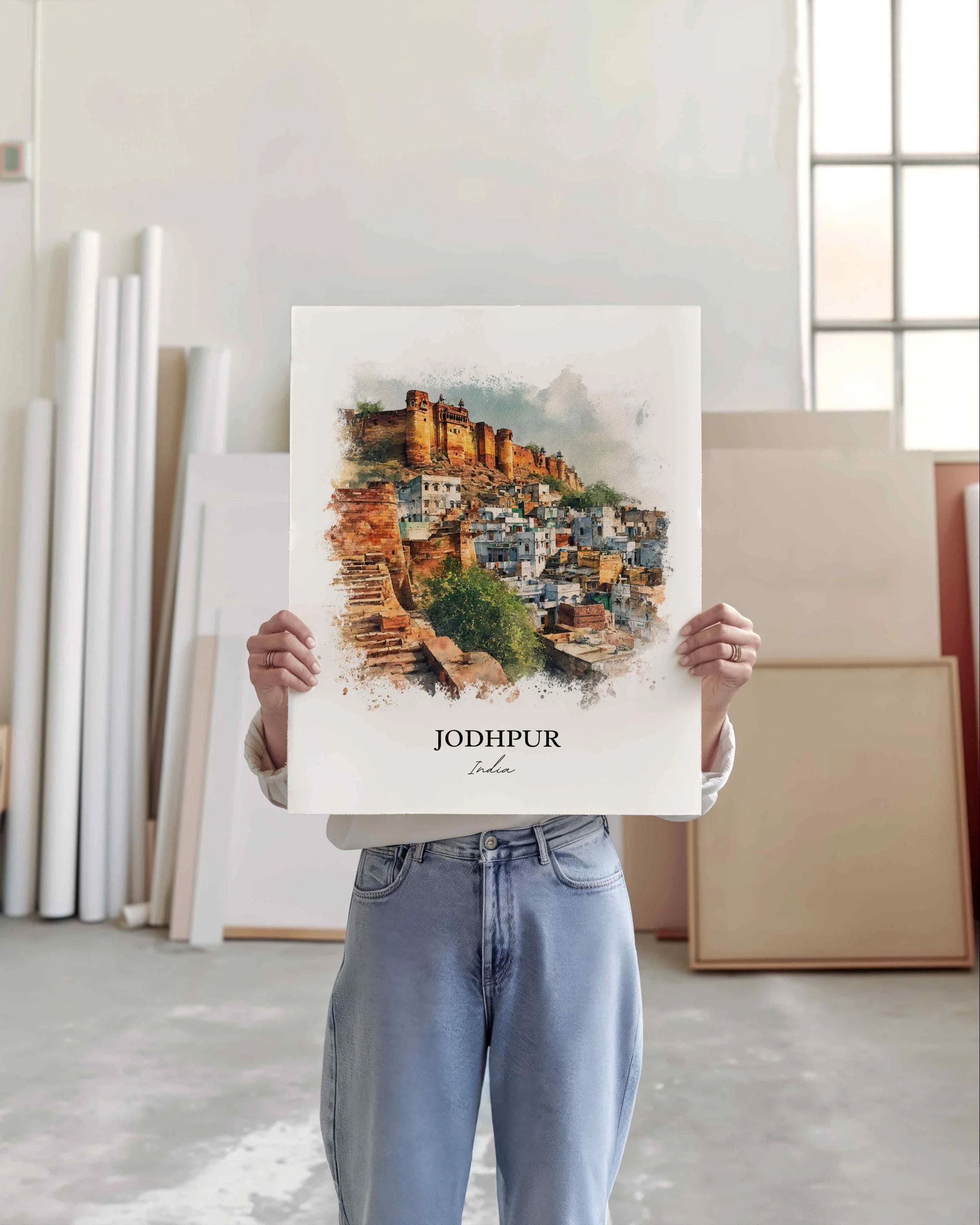 Jodhpur, India – Watercolor Art Print - Image 8