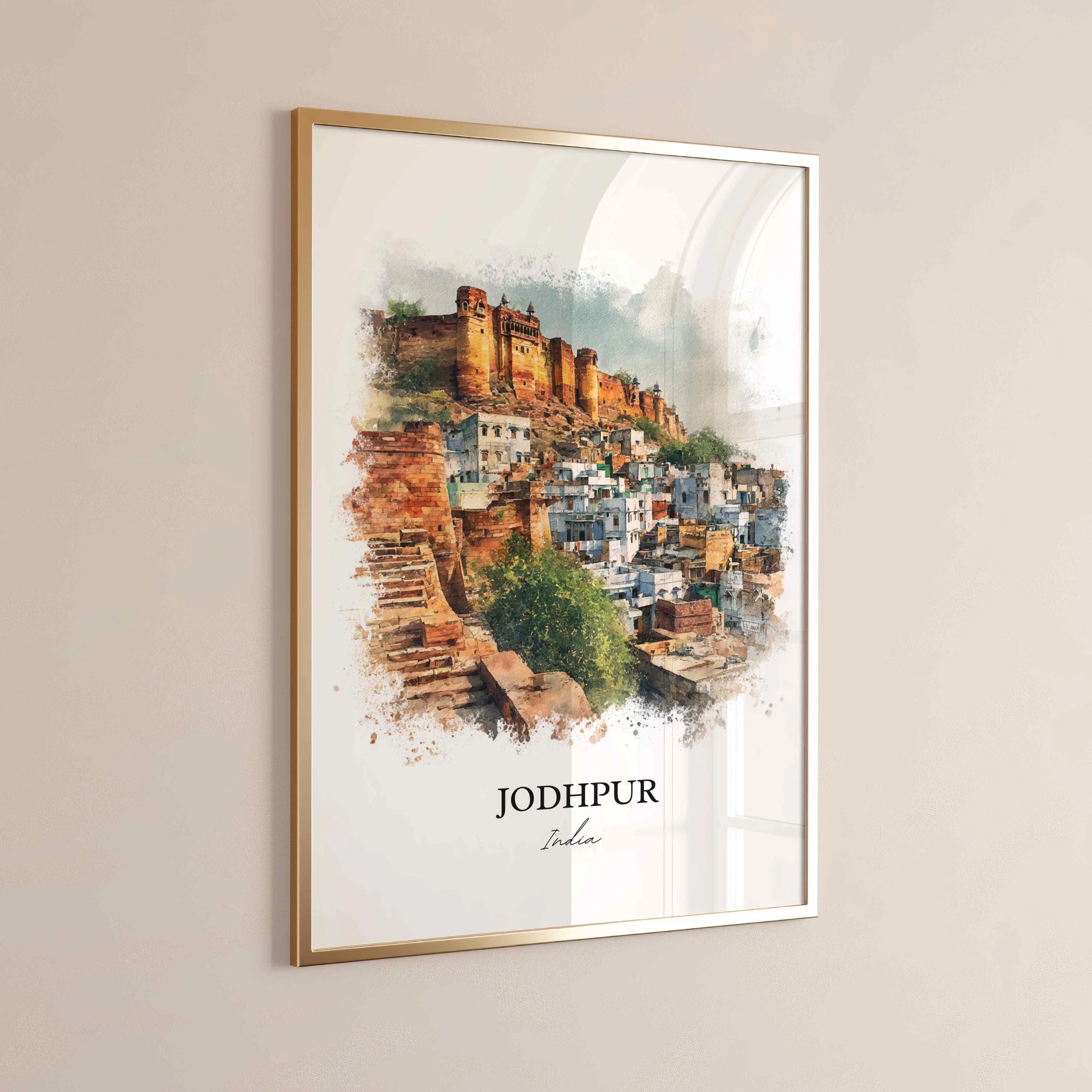 Jodhpur, India – Watercolor Art Print - Image 9