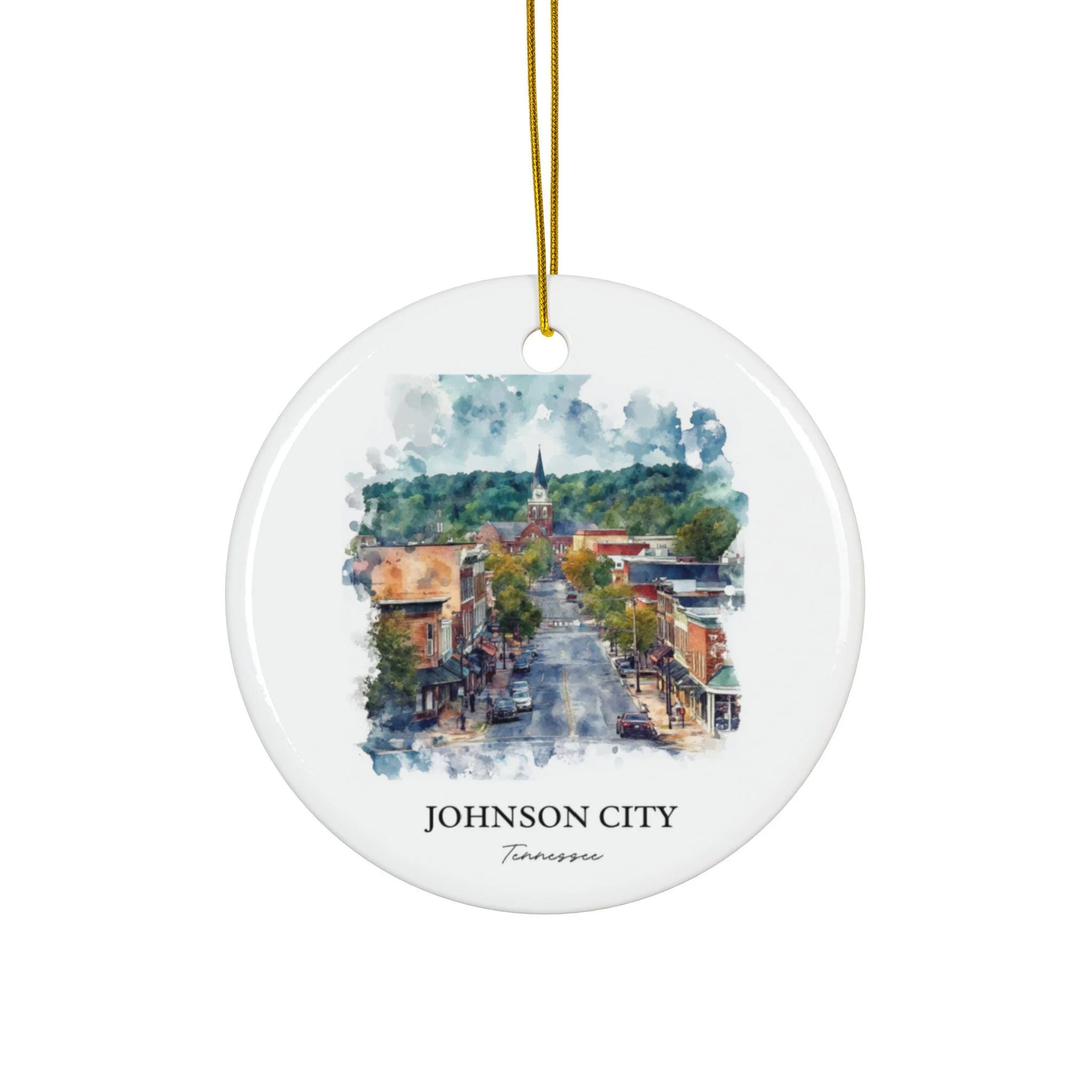 Johnson City TN Ornament: Unique Johnson City Souvenir, Tennessee Xmas Decor, and Authentic Johnson City Gift