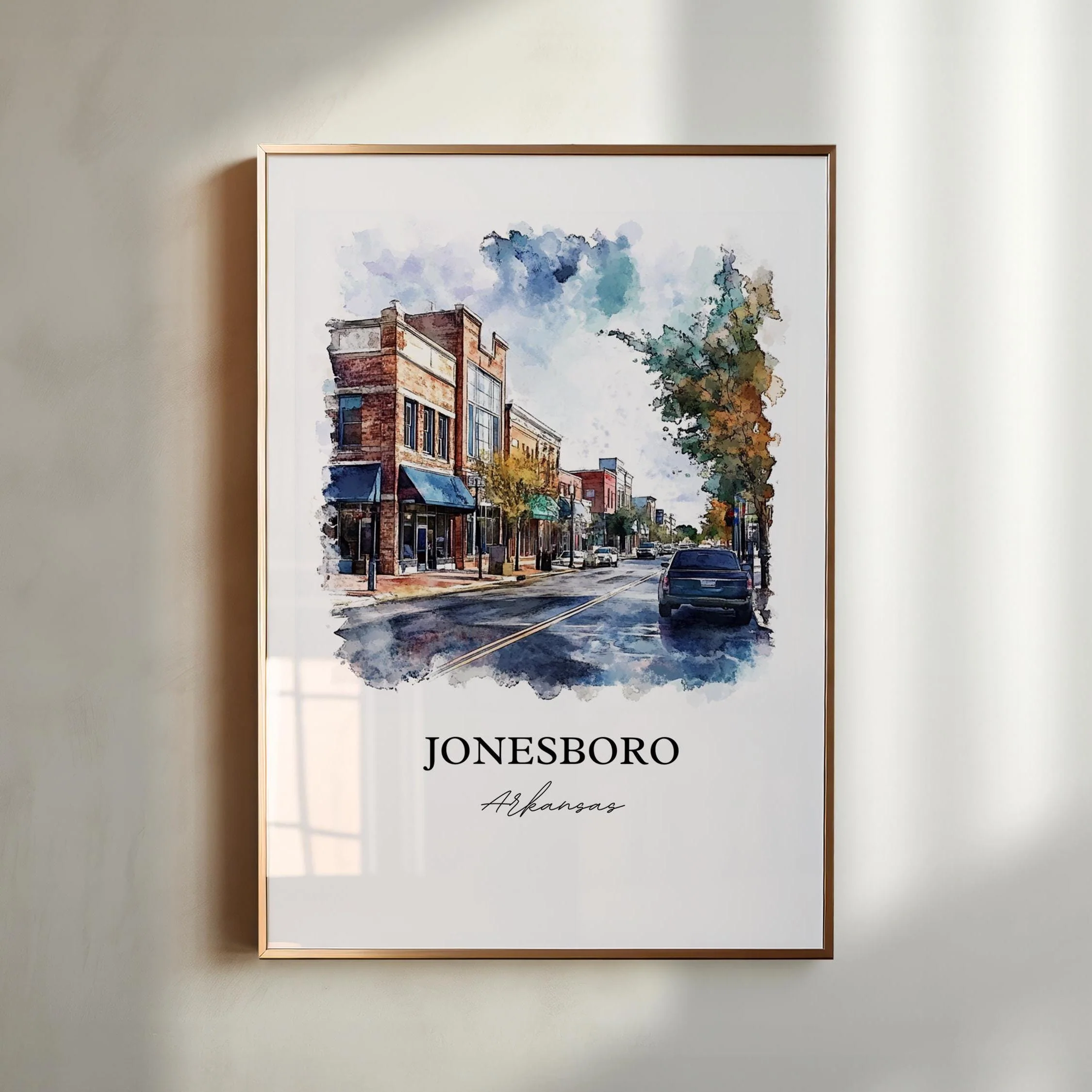 Jonesboro, Alaska, Alaska – Watercolor Art Print
