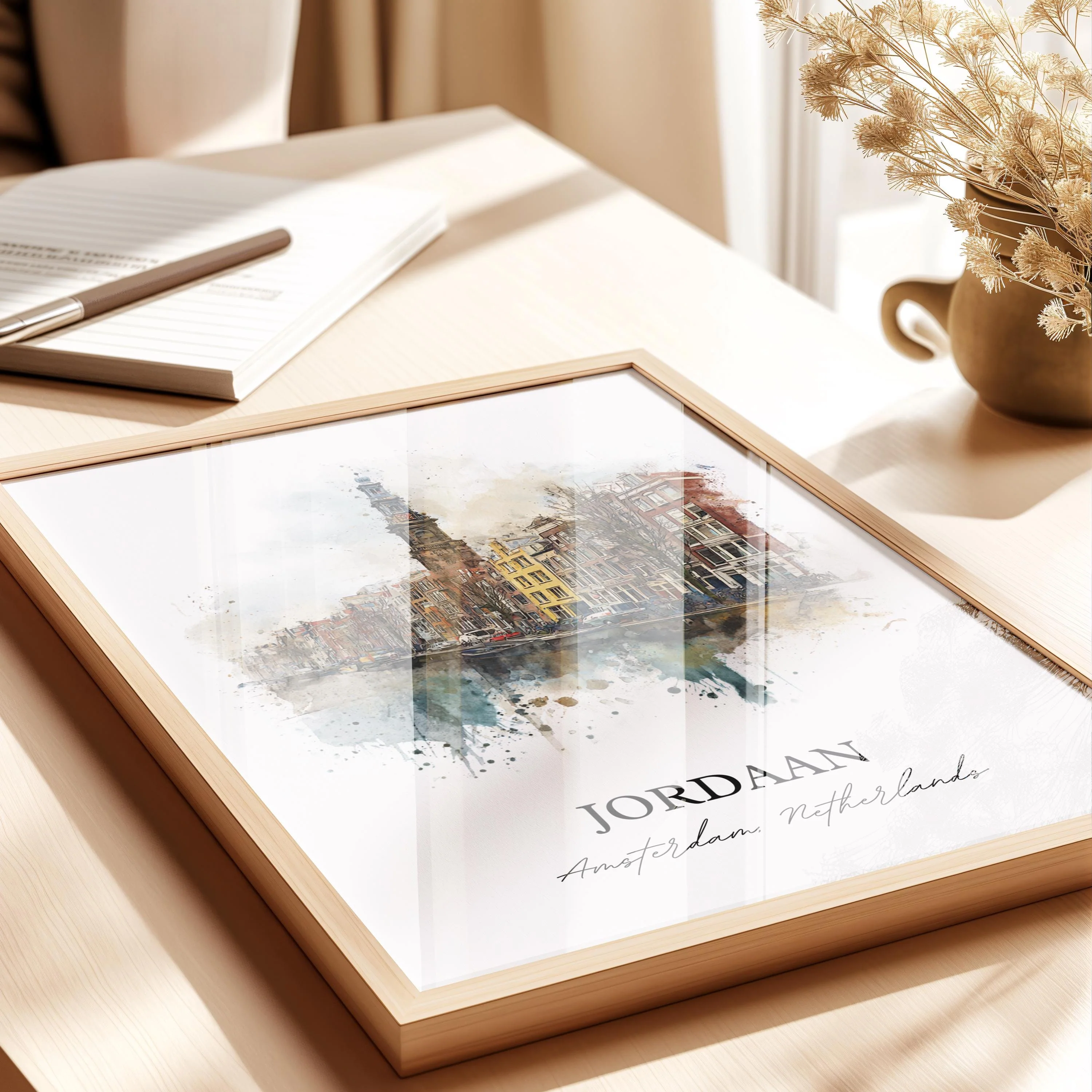 Jordaan, Netherlands – Watercolor Art Print - Image 3
