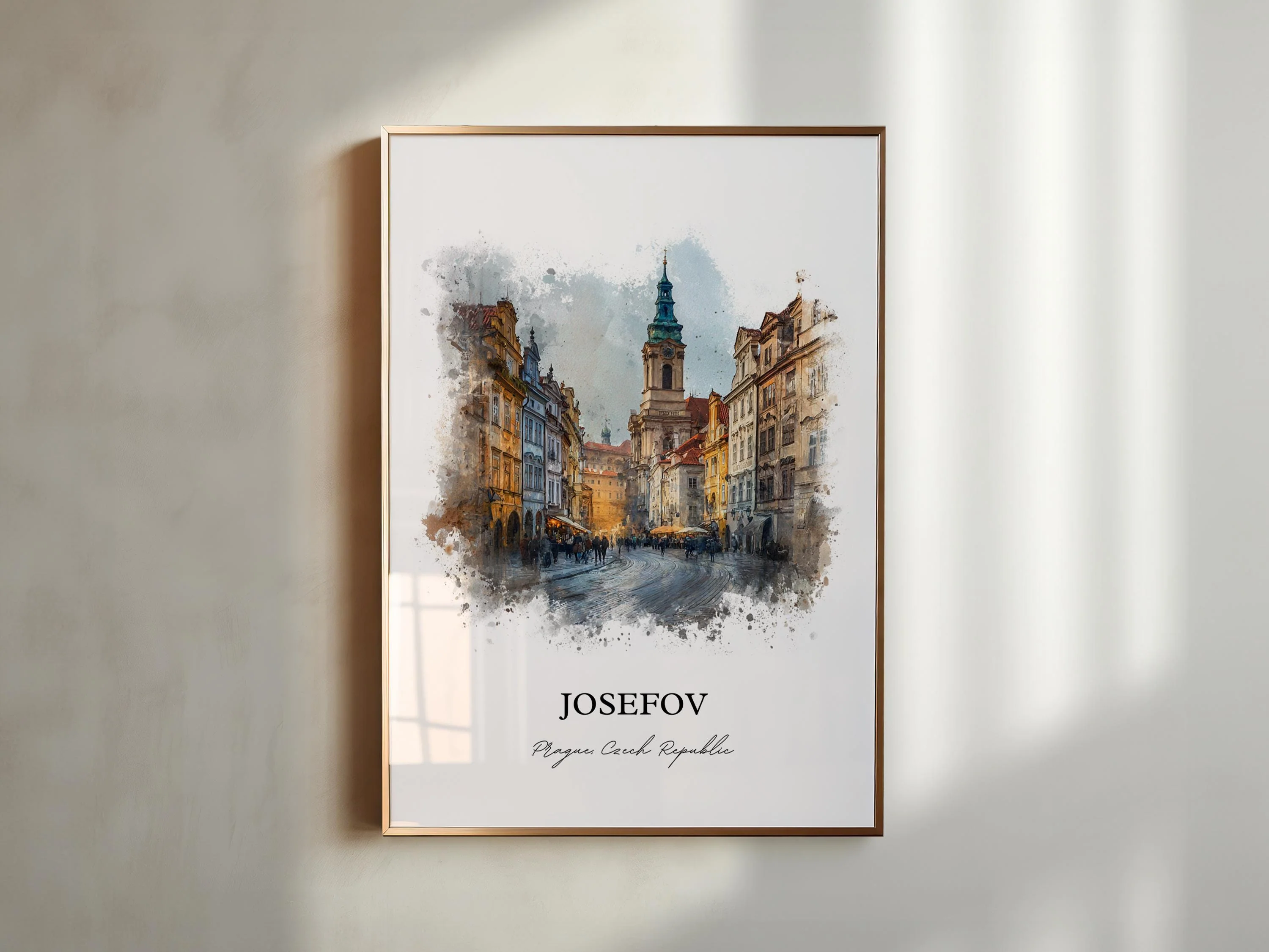 Josefov, Prague Czech Republic – Watercolor Art Print - Image 6