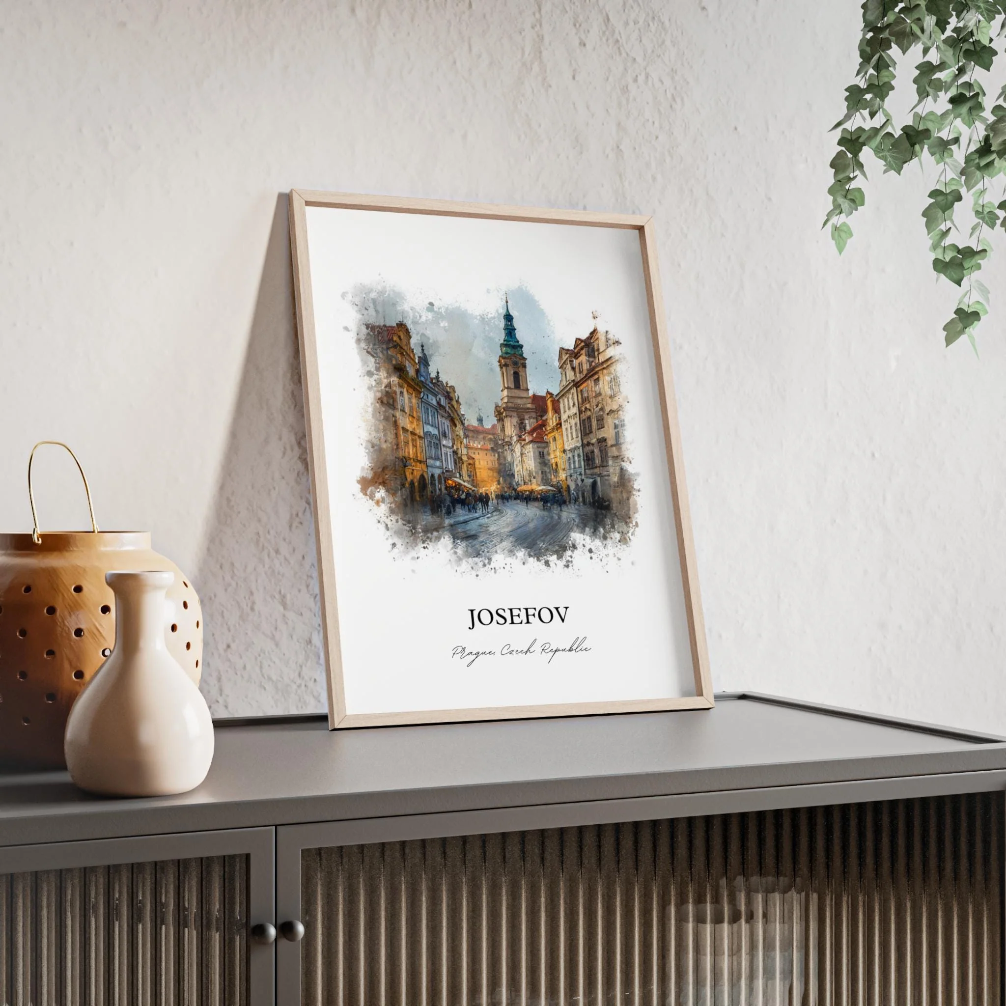 Josefov, Prague Czech Republic – Watercolor Art Print - Image 7