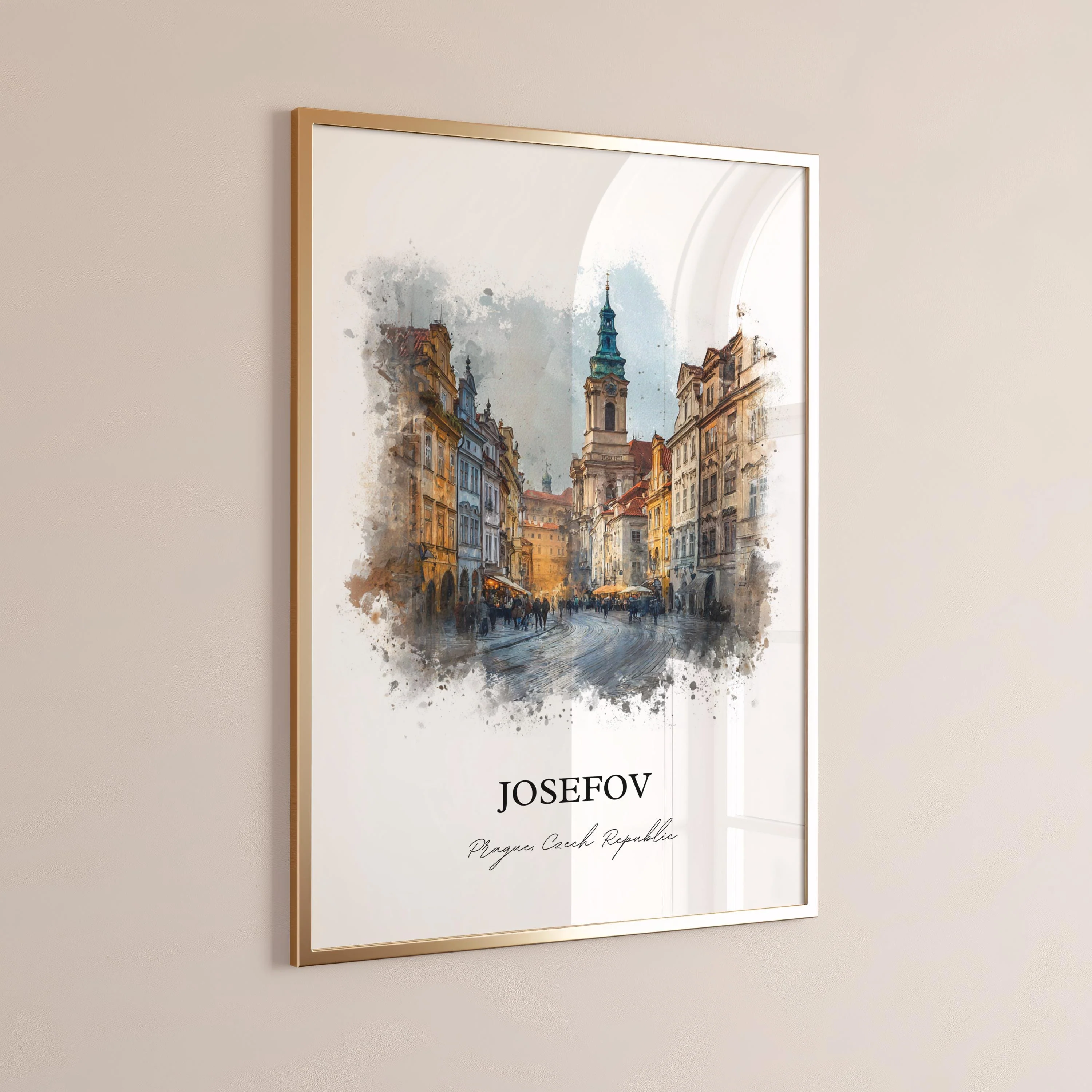 Josefov, Prague Czech Republic – Watercolor Art Print - Image 9