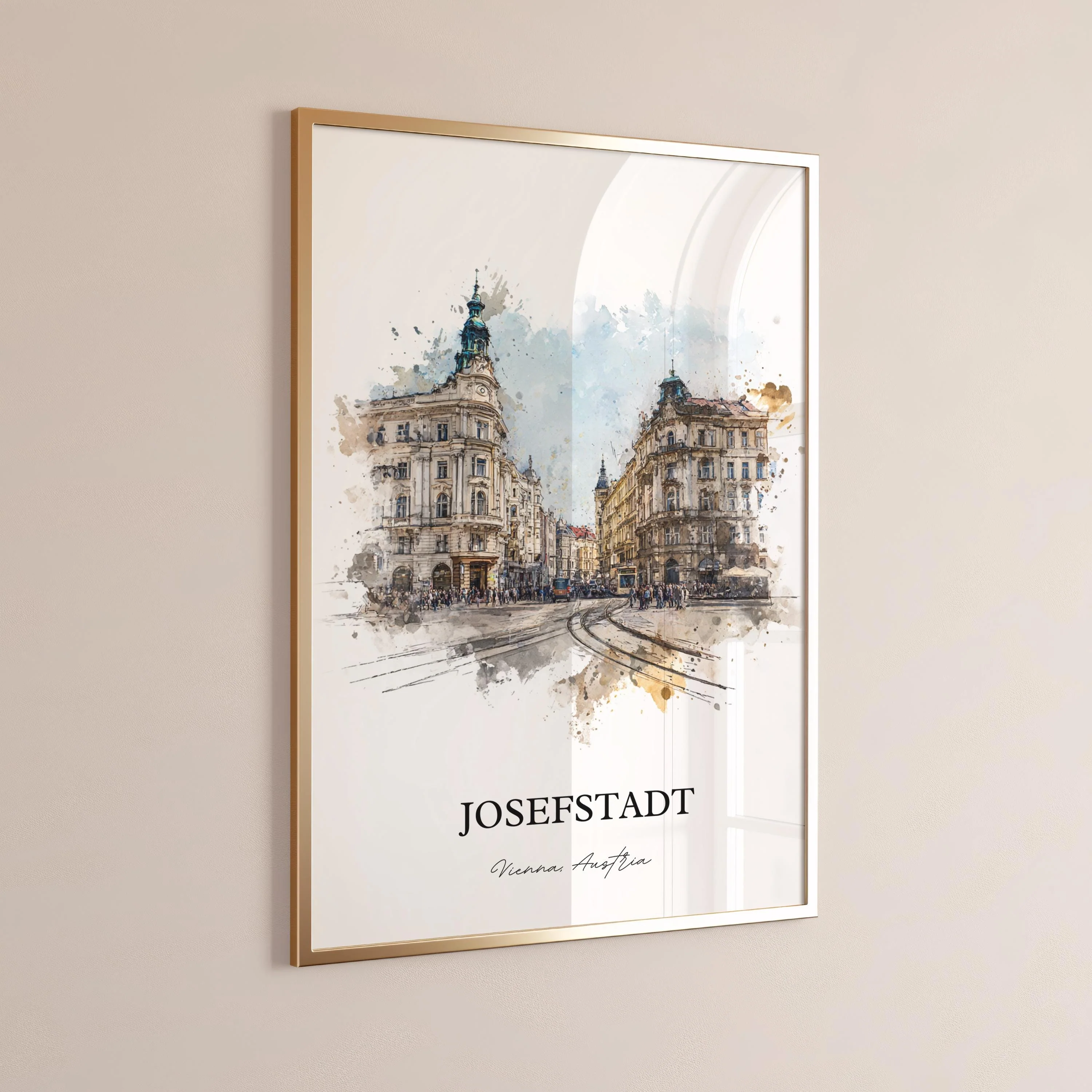 Josefstadt, Austria – Watercolor Art Print - Image 6