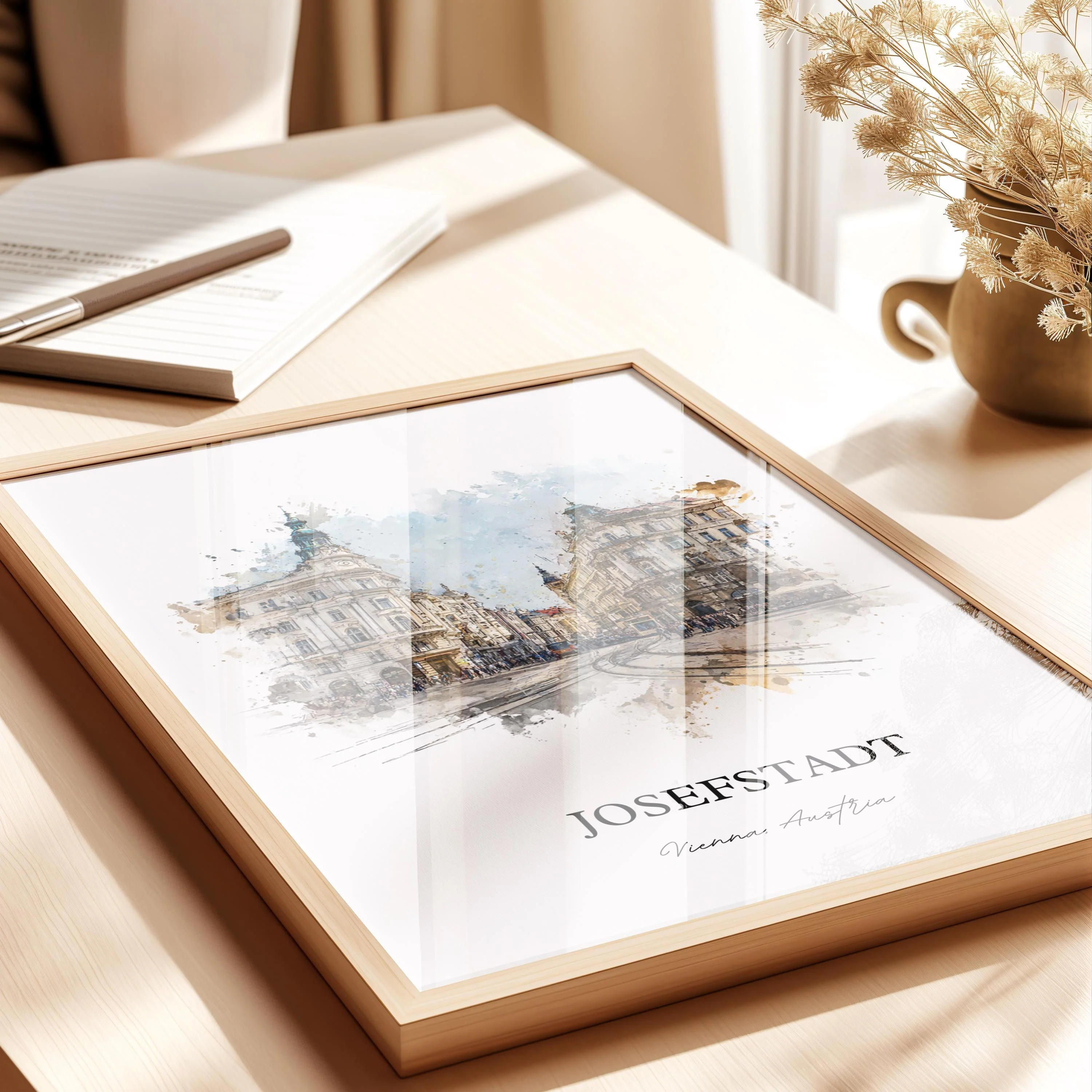 Josefstadt, Austria – Watercolor Art Print - Image 7