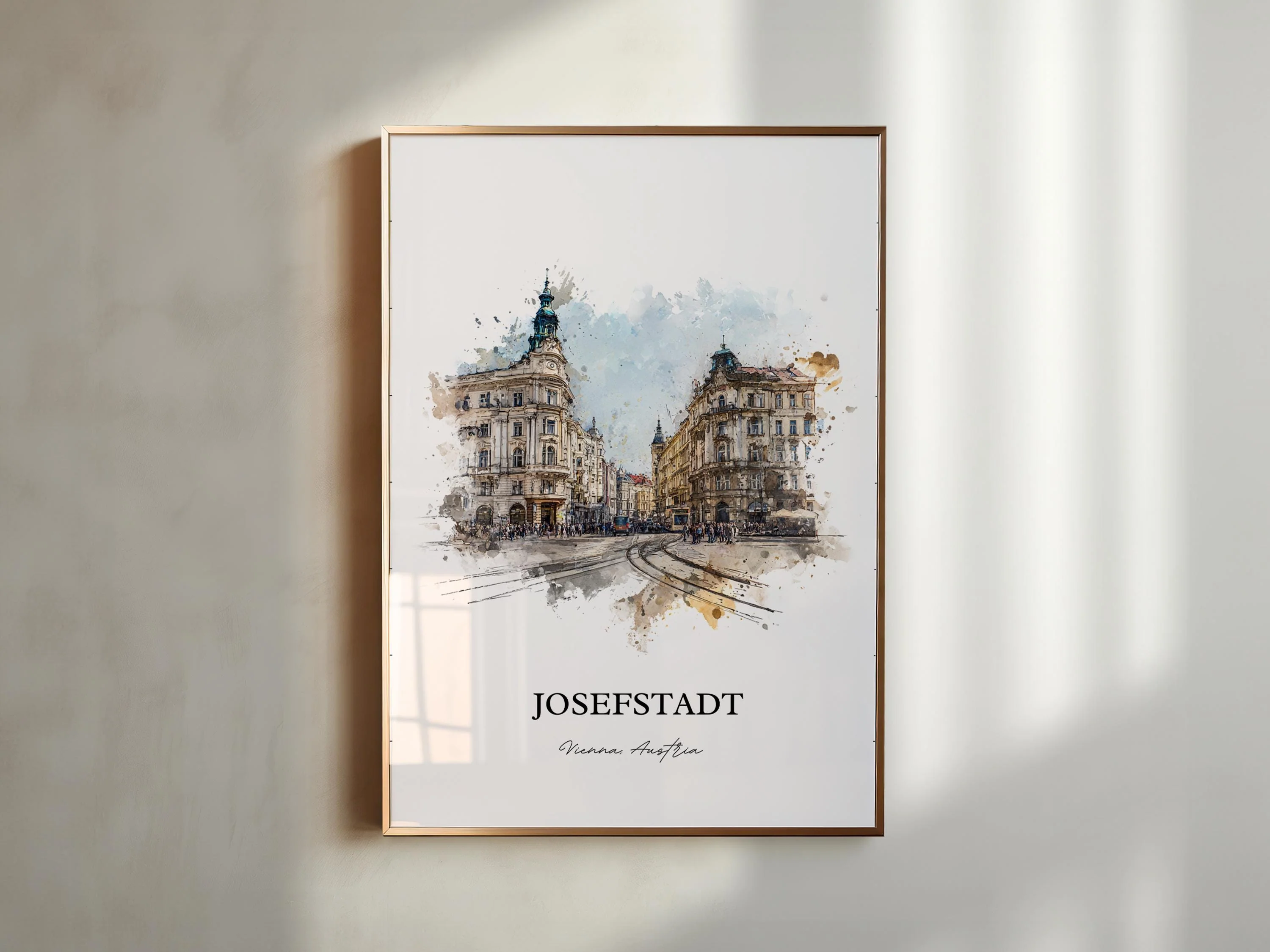 Josefstadt, Austria – Watercolor Art Print - Image 8
