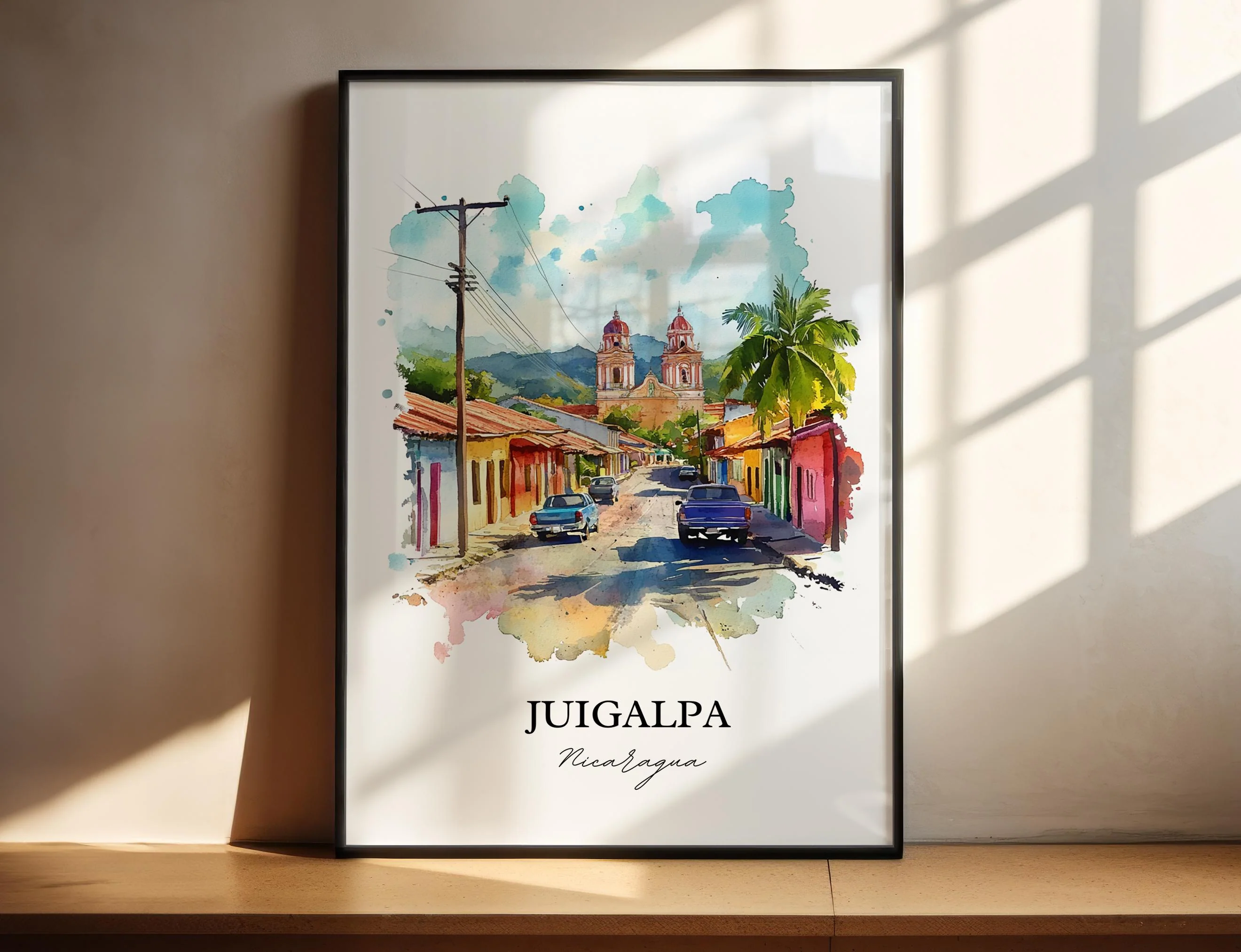 Juigalpa, Nicaragua – Watercolor Art Print