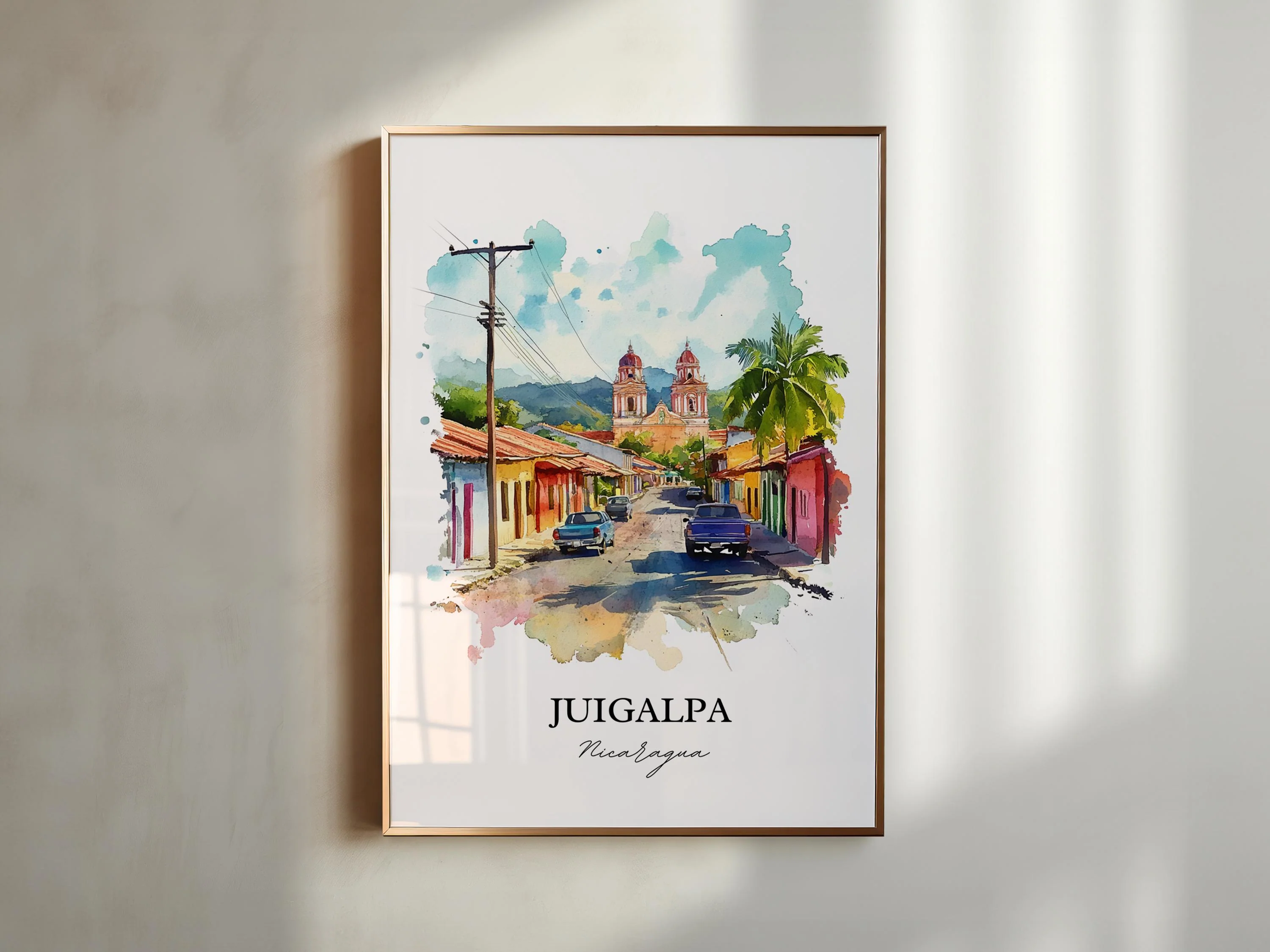 Juigalpa, Nicaragua – Watercolor Art Print - Image 4