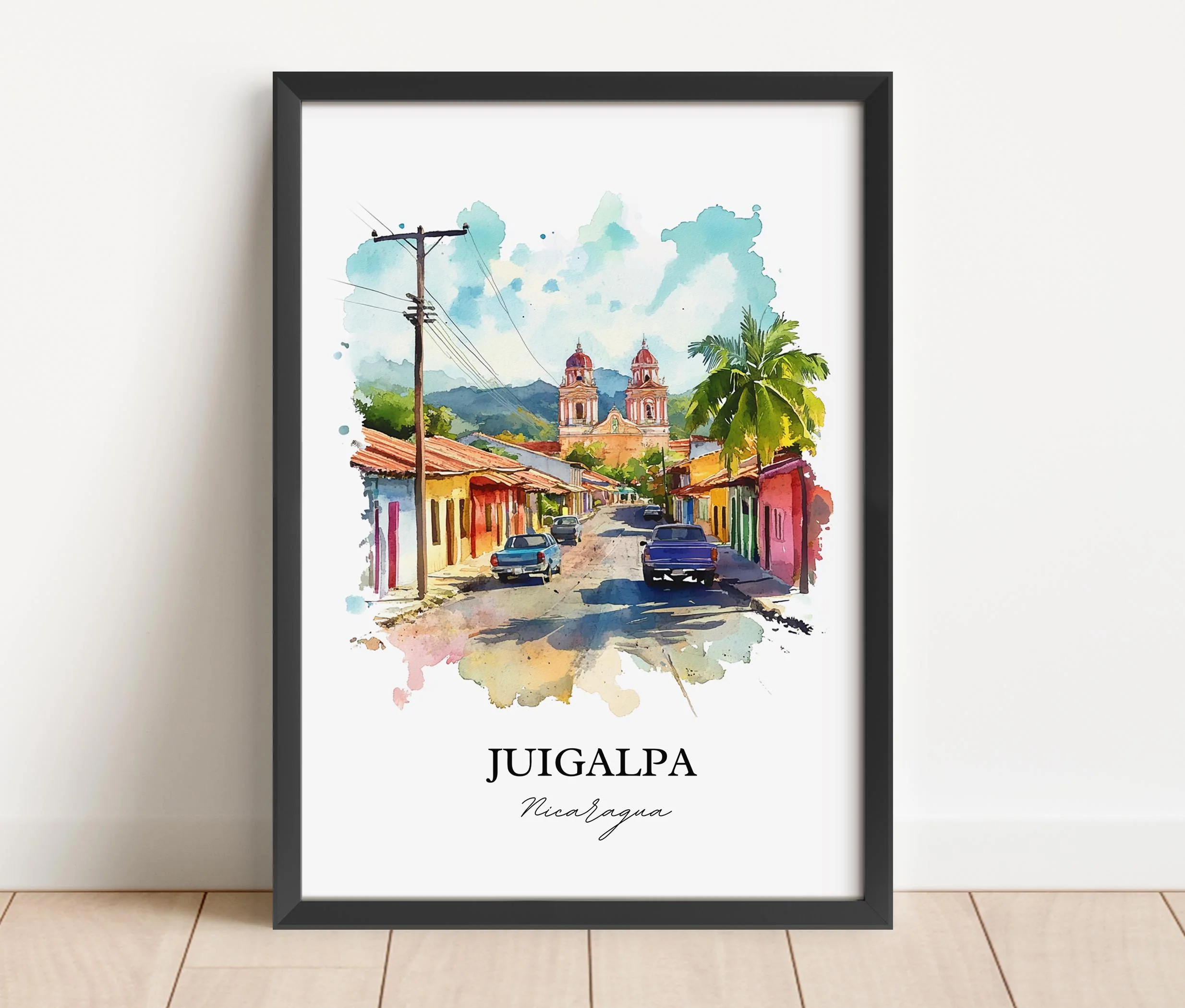 Juigalpa, Nicaragua – Watercolor Art Print - Image 5