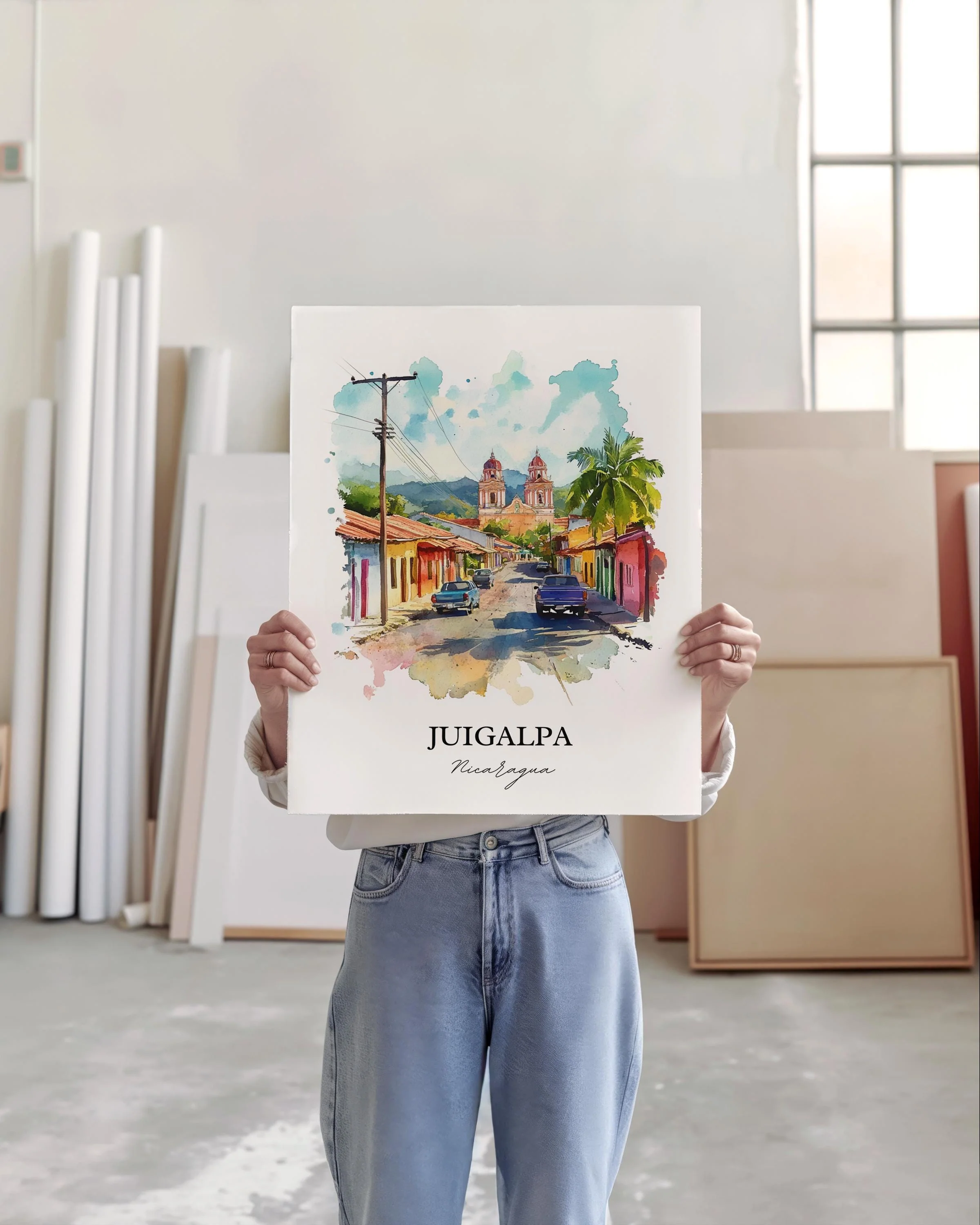 Juigalpa, Nicaragua – Watercolor Art Print - Image 6