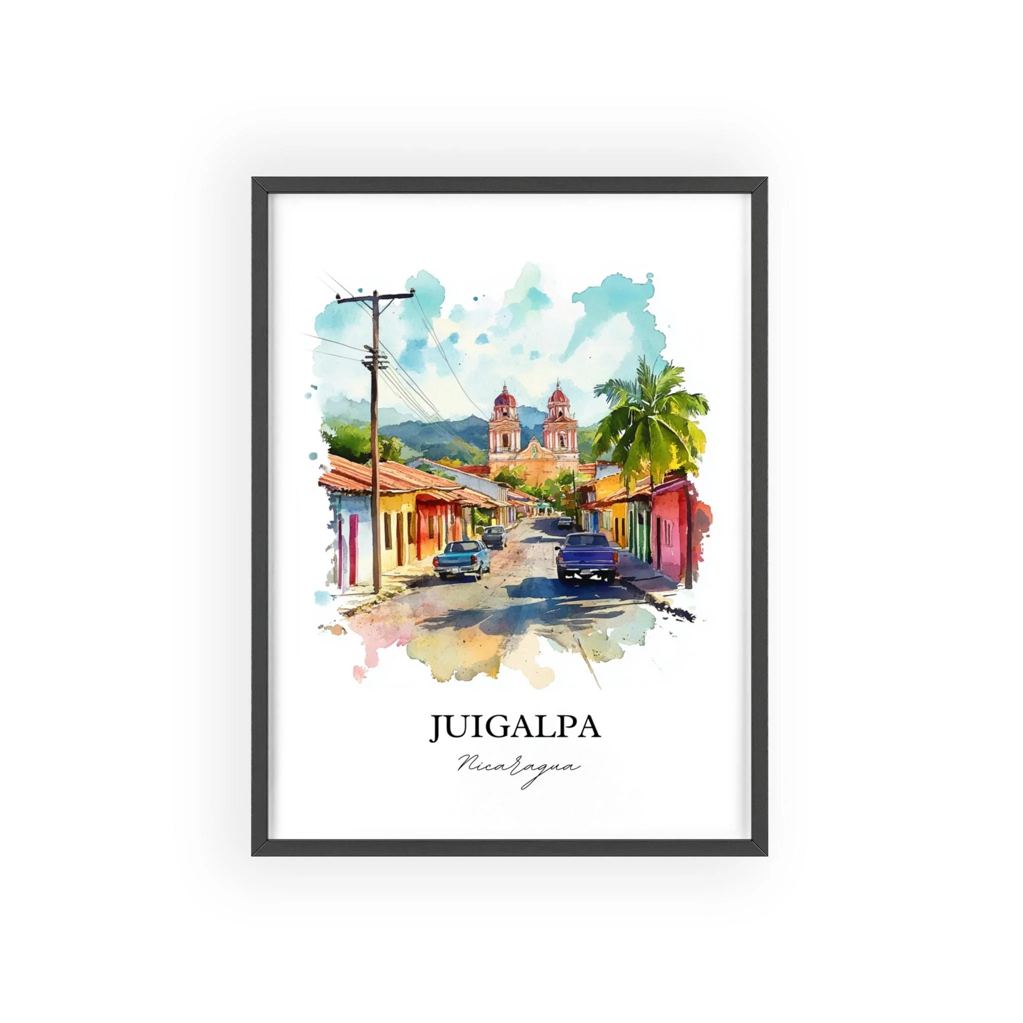Juigalpa, Nicaragua – Watercolor Art Print - Image 7