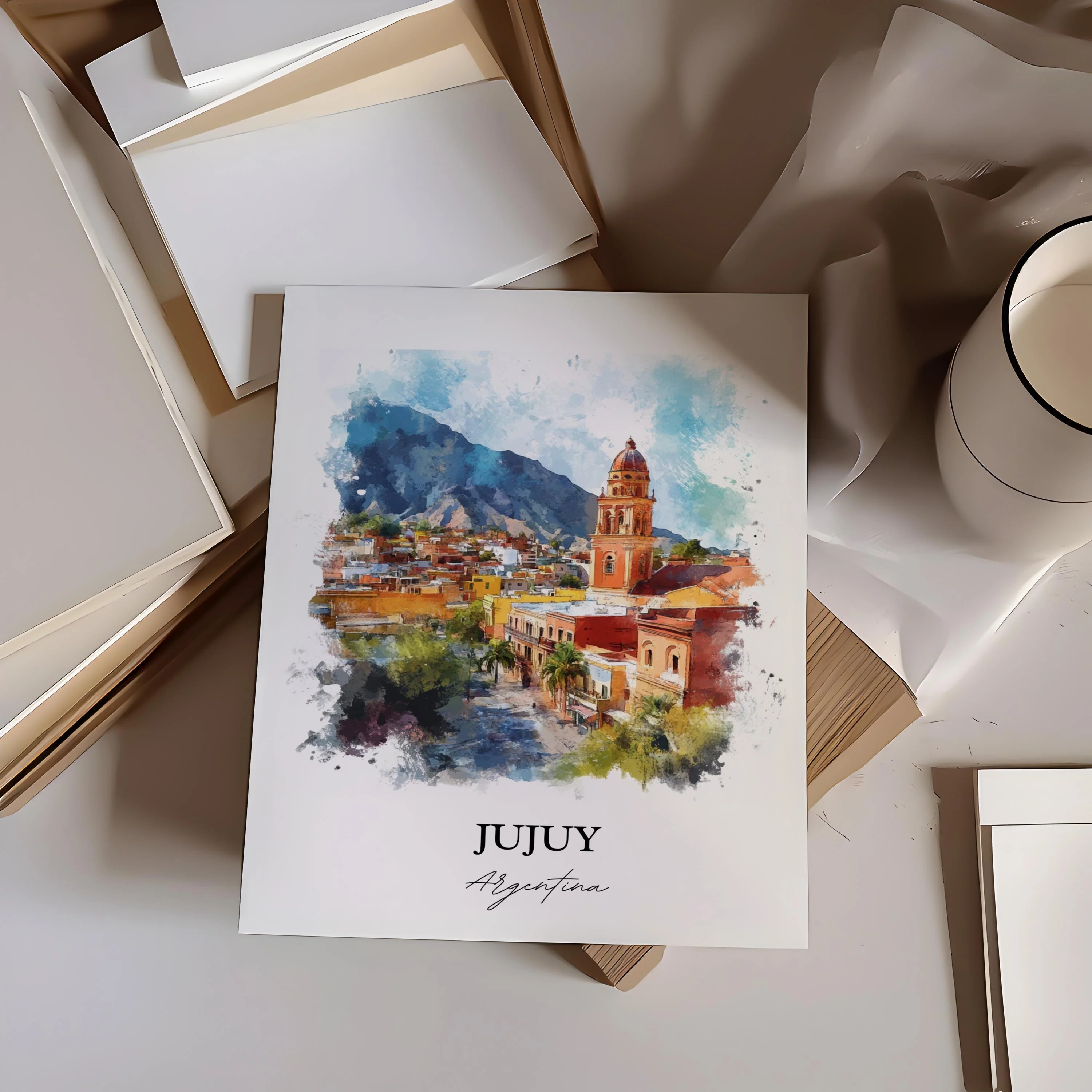 Jujuy, Argentina – Watercolor Art Print Quebrada de Humahuaca - Image 6