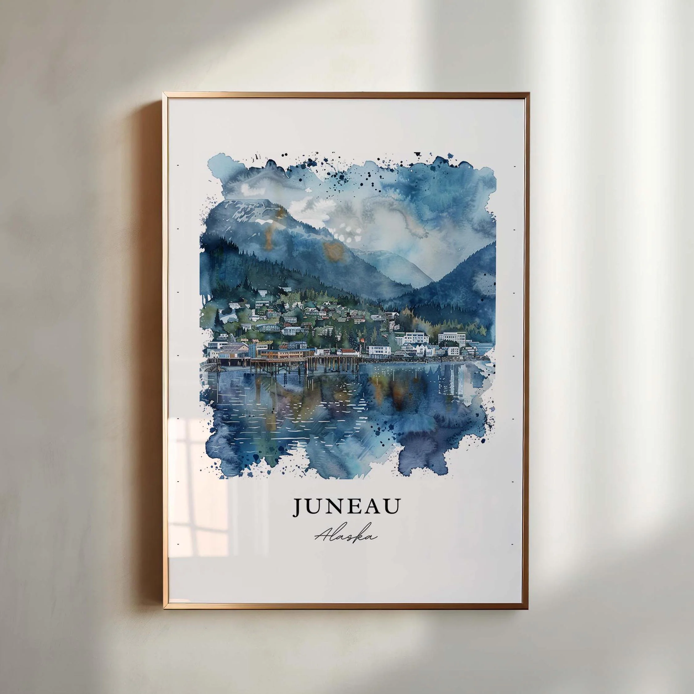 Juneau, Alaska – Watercolor Art Print - Image 4