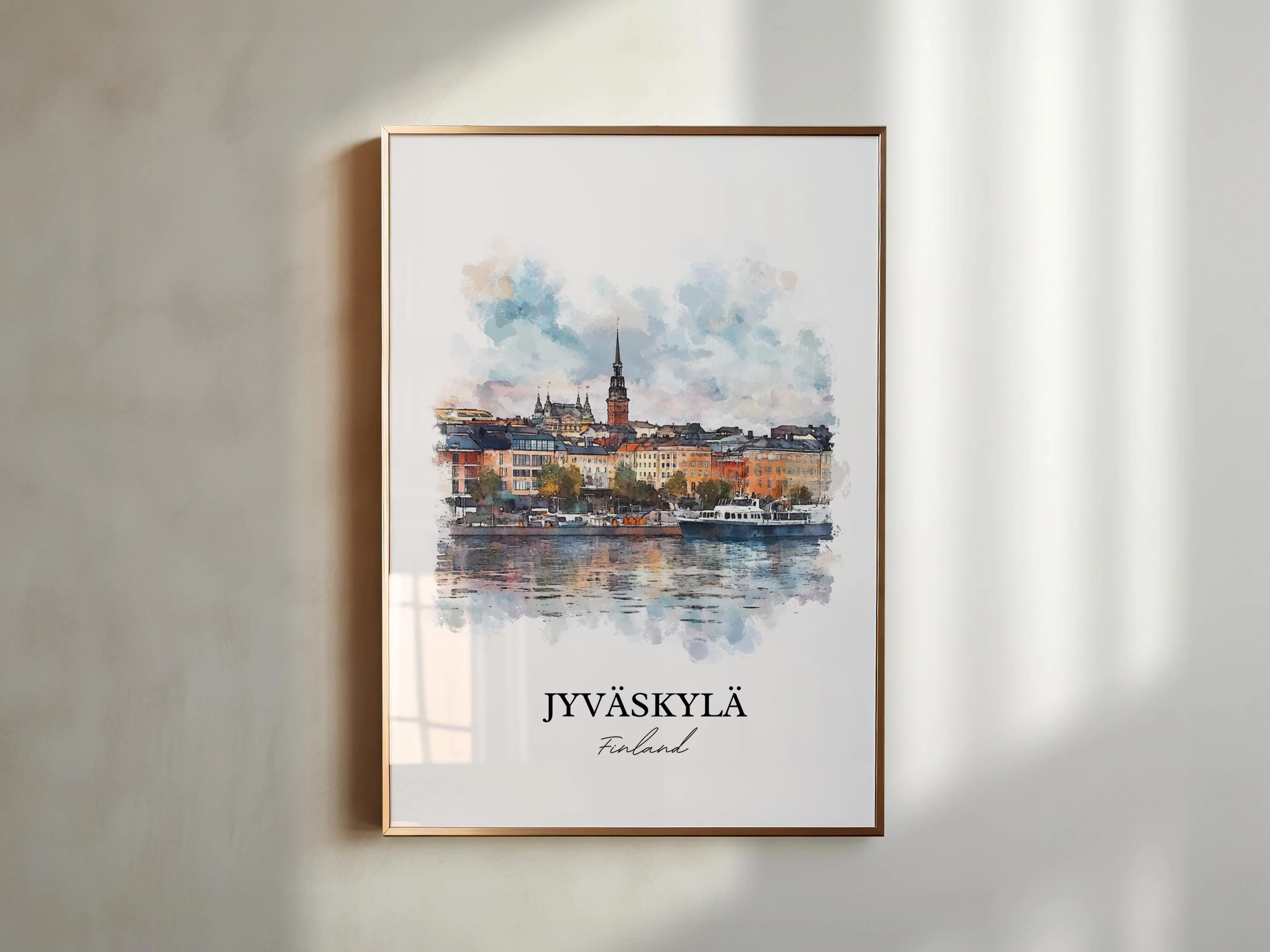 Jyväskylä, Finland – Watercolor Art Print - Image 4