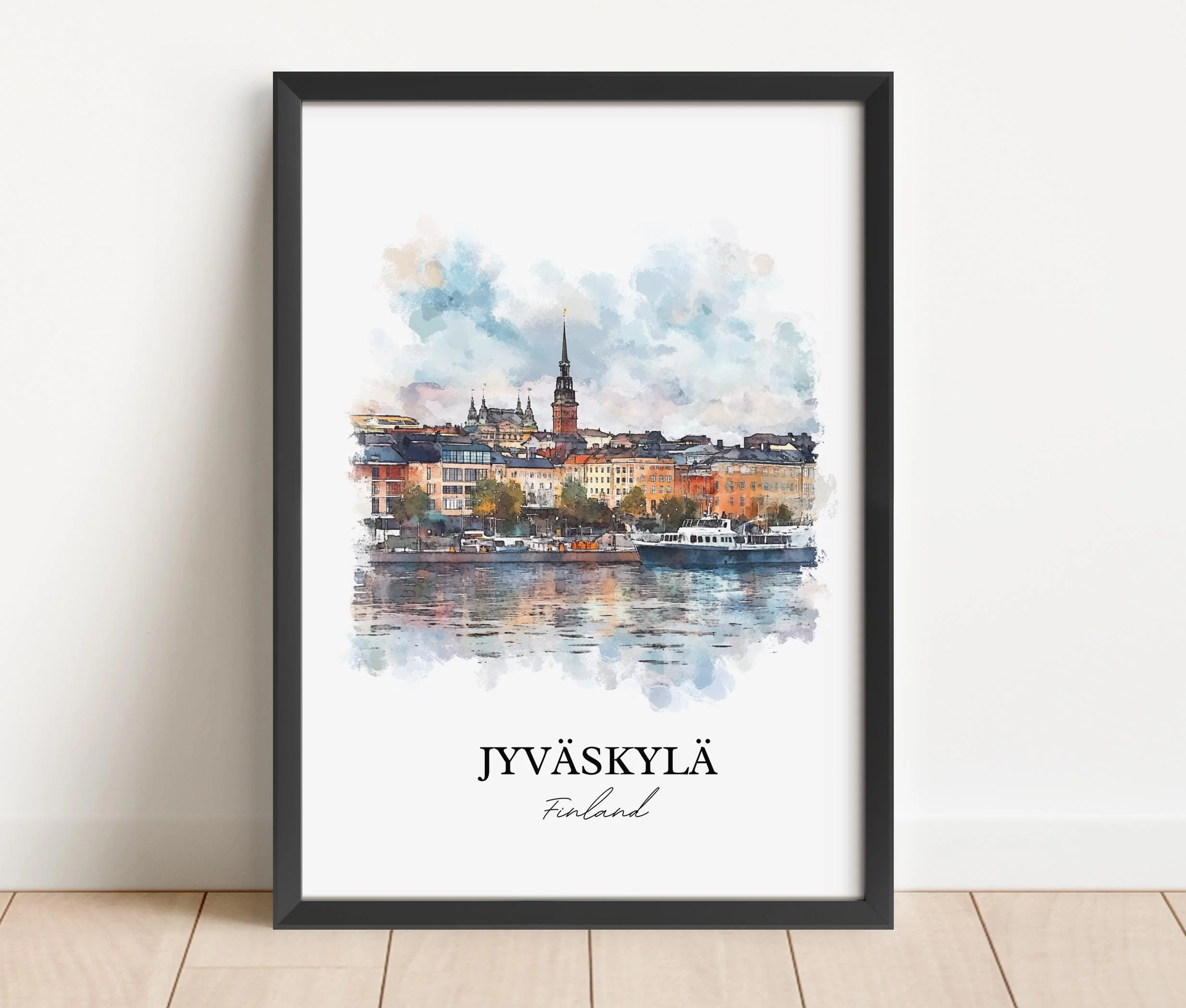 Jyväskylä, Finland – Watercolor Art Print - Image 5