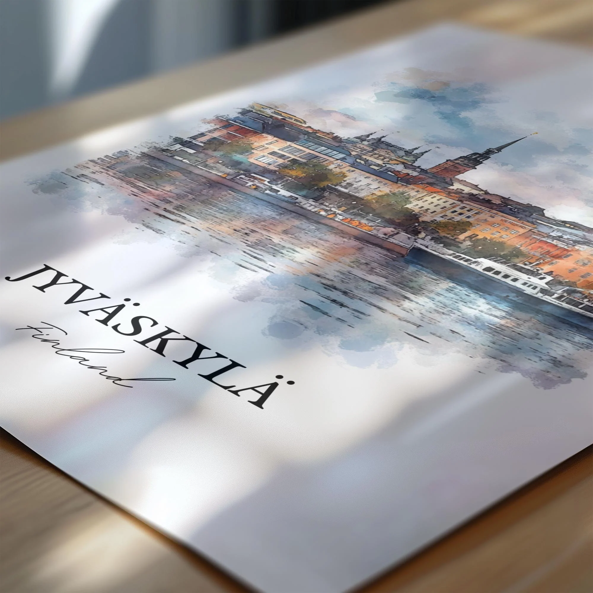 Jyväskylä, Finland – Watercolor Art Print - Image 6