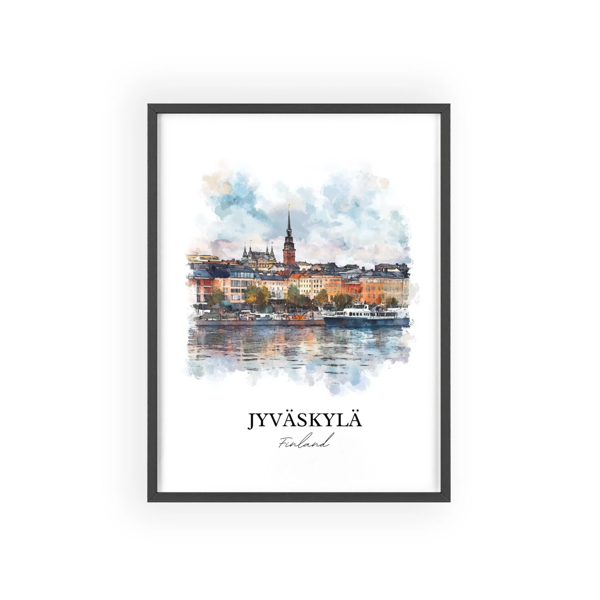 Jyväskylä, Finland – Watercolor Art Print - Image 7