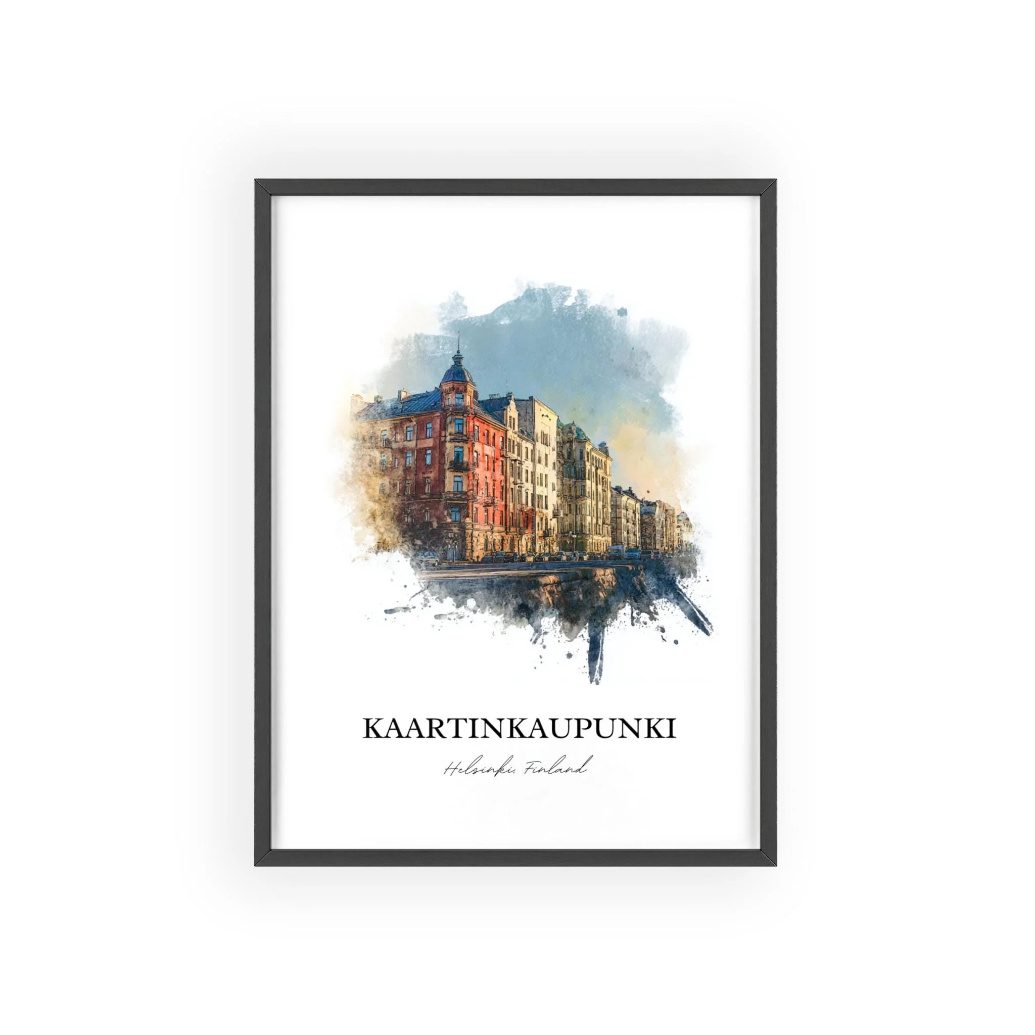 Kaartinkaupunki, Finland – Watercolor Art Print