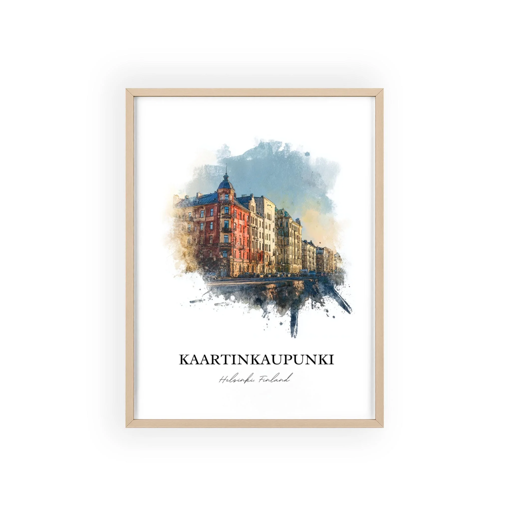 Kaartinkaupunki, Finland – Watercolor Art Print - Image 3