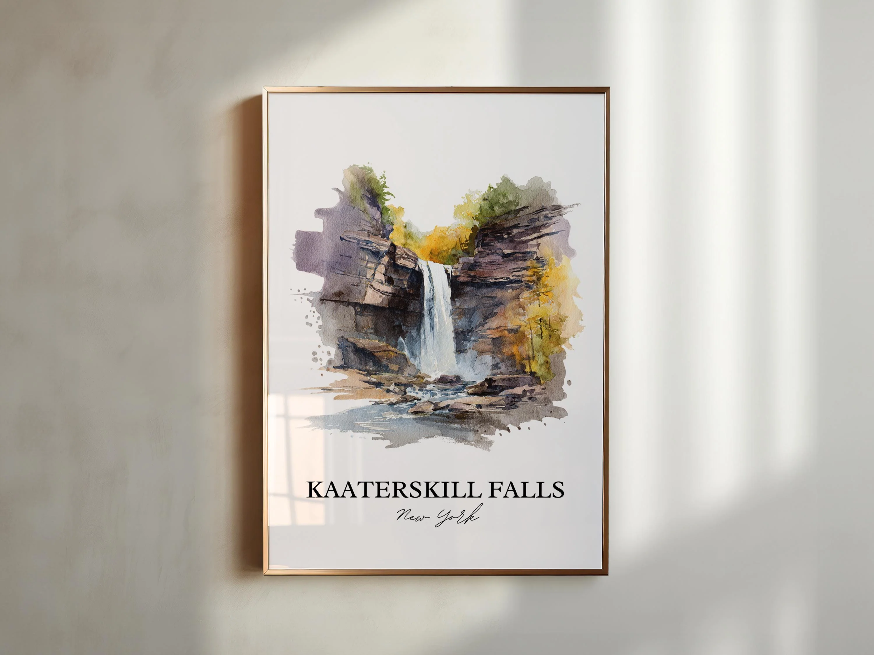 Kaaterskill Falls, USA – Watercolor Art Print - Image 5