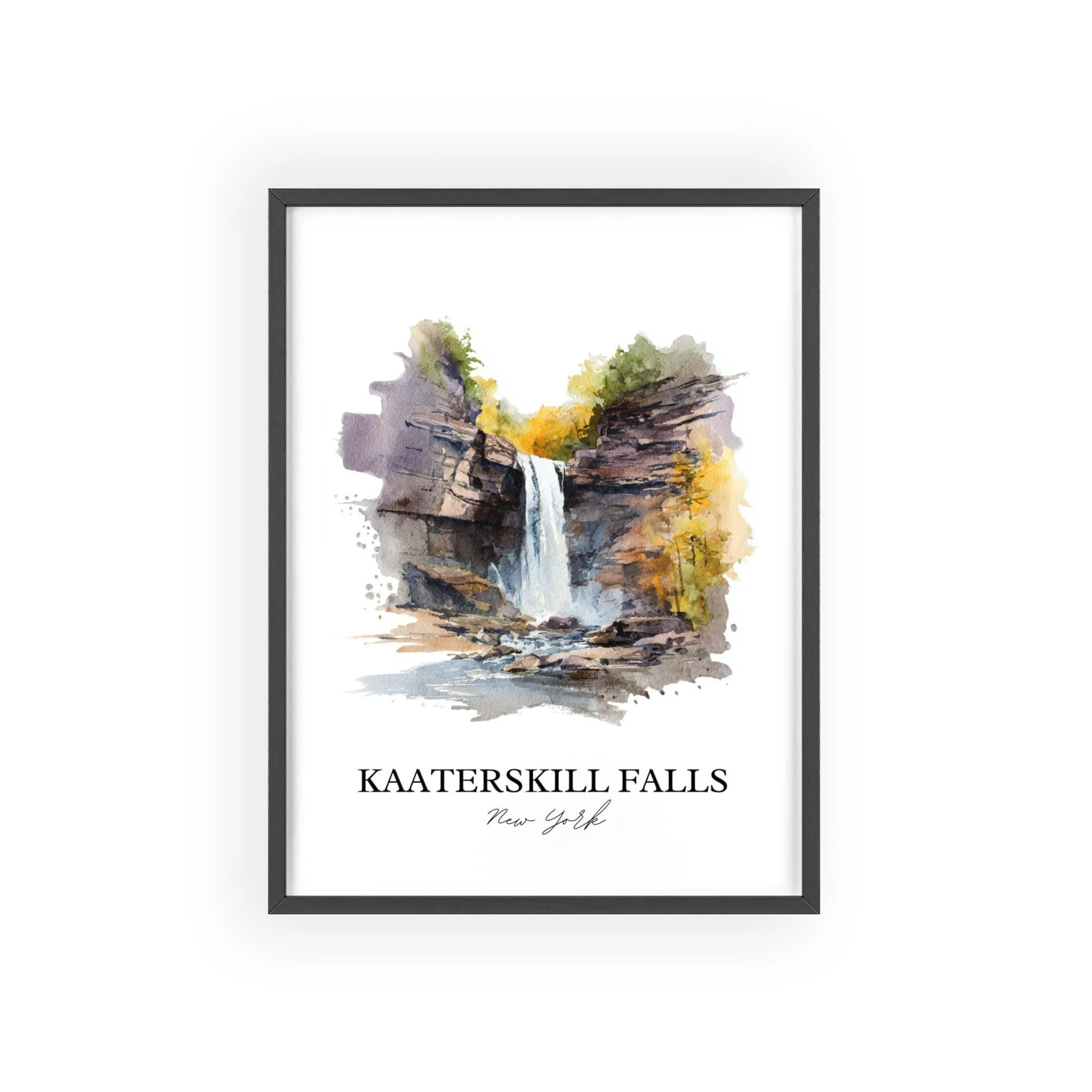 Kaaterskill Falls, USA – Watercolor Art Print - Image 7