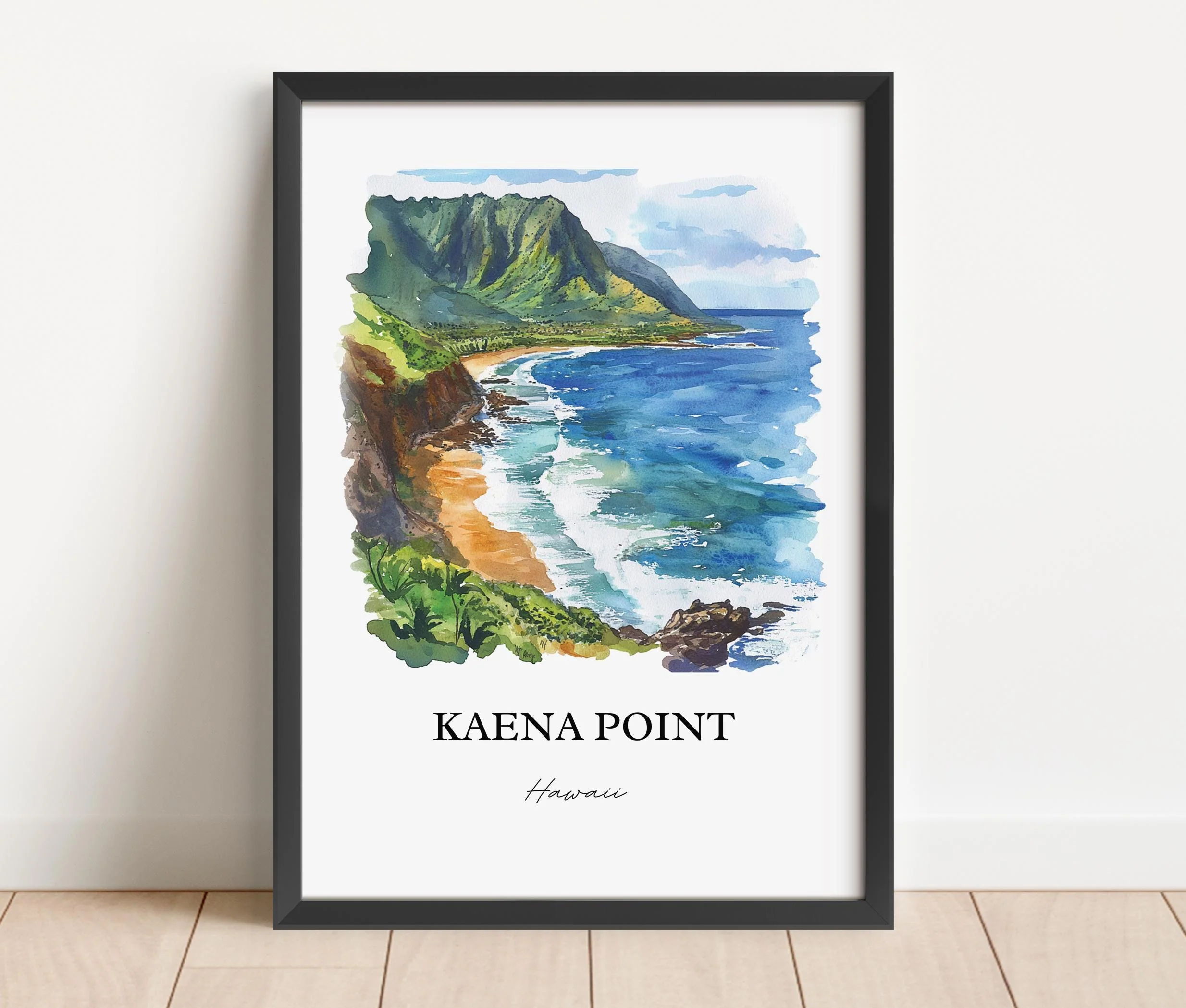 Kaena Point, Hawaii, USA – Watercolor Art Print - Image 5