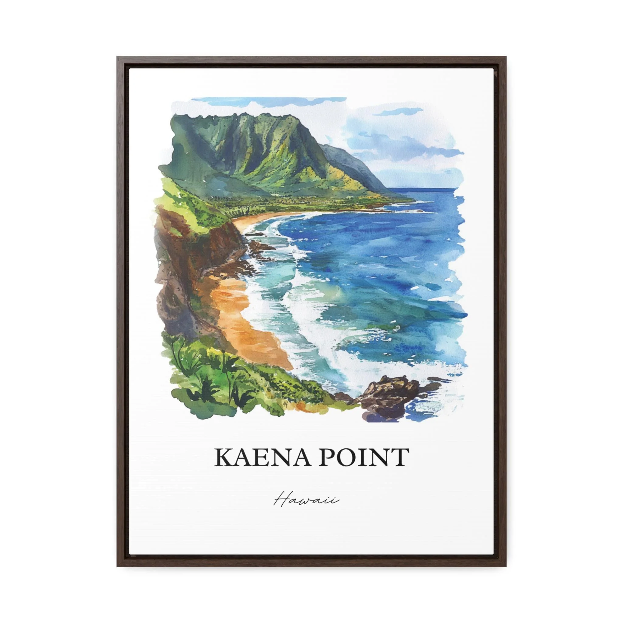 Kaena Point, Hawaii, USA – Watercolor Art Print - Image 7