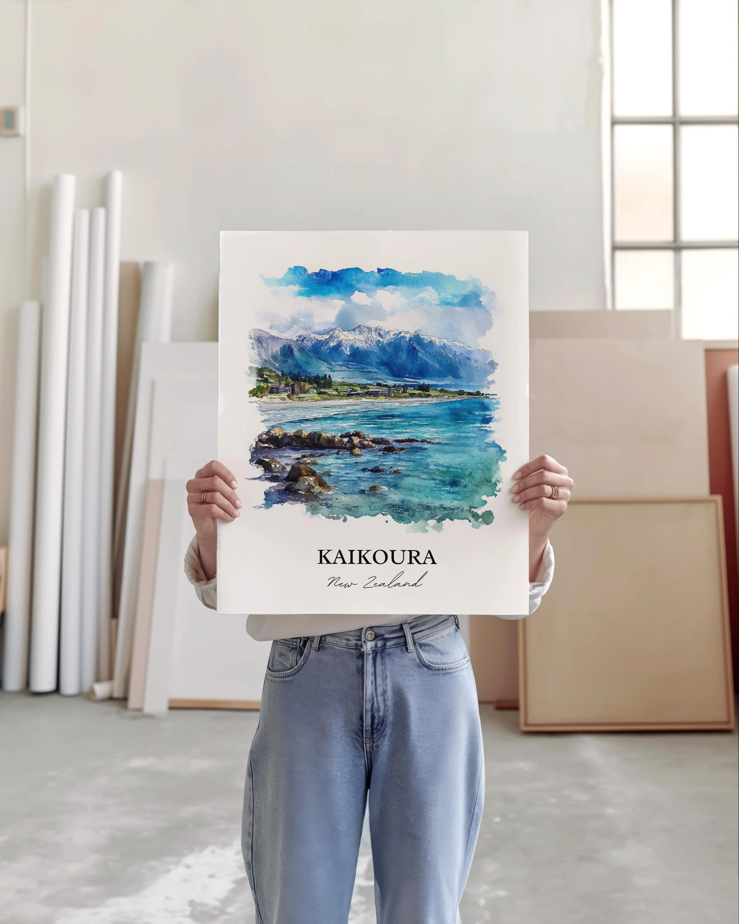 Kaikoura, New Zealand – Watercolor Art Print - Image 3