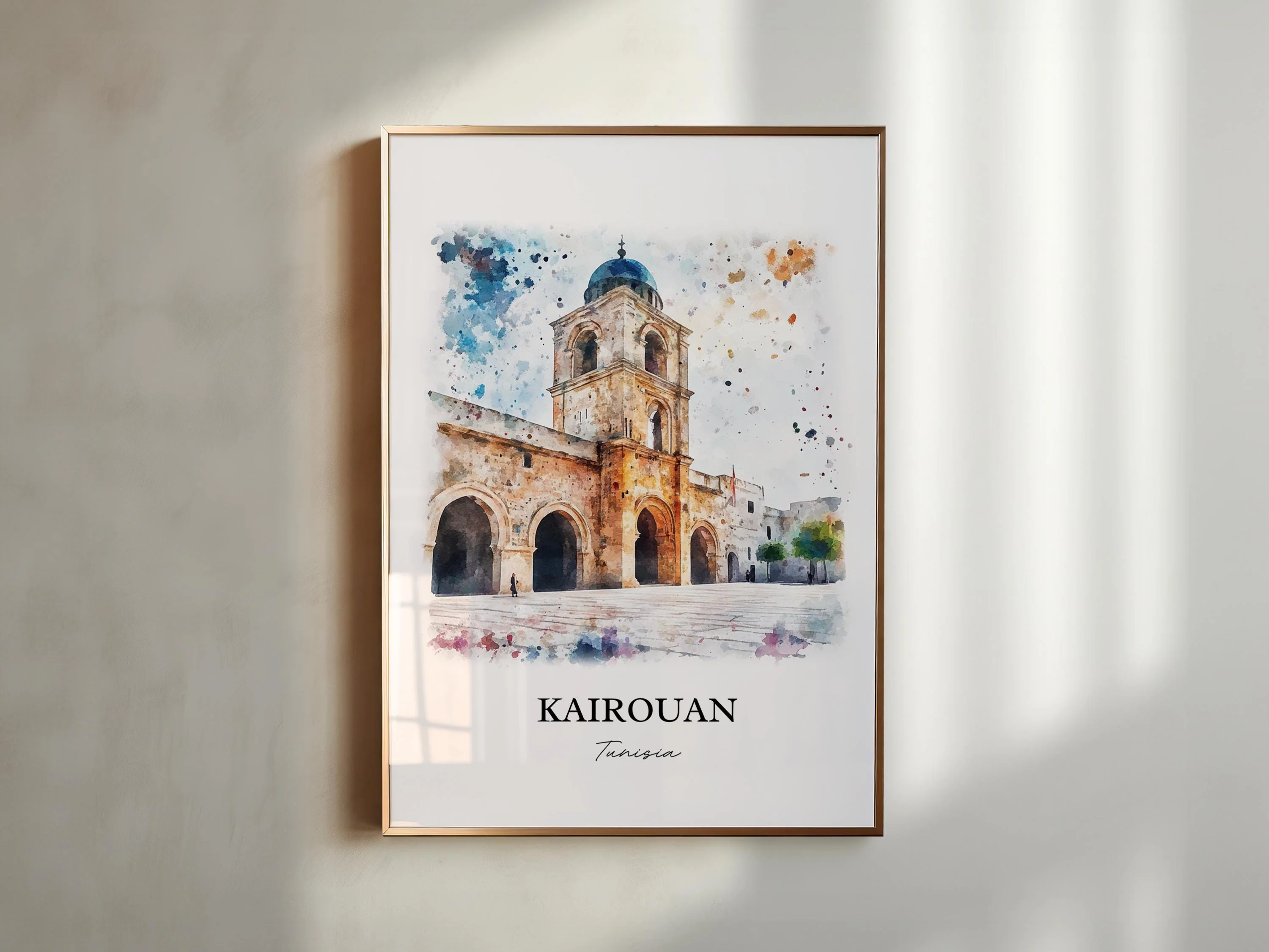 Kairouan, Tunisia – Watercolor Art Print - Image 3