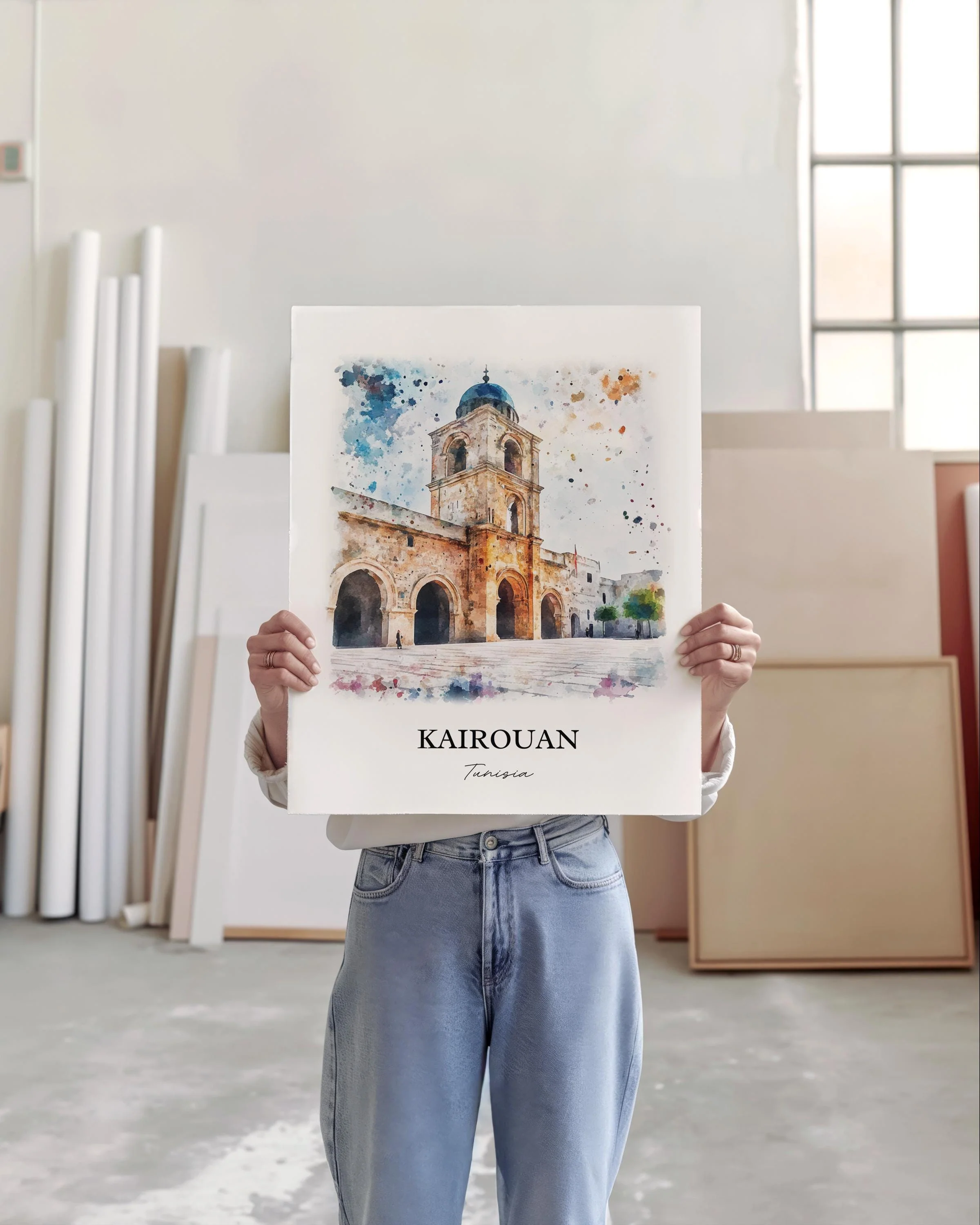 Kairouan, Tunisia – Watercolor Art Print - Image 4