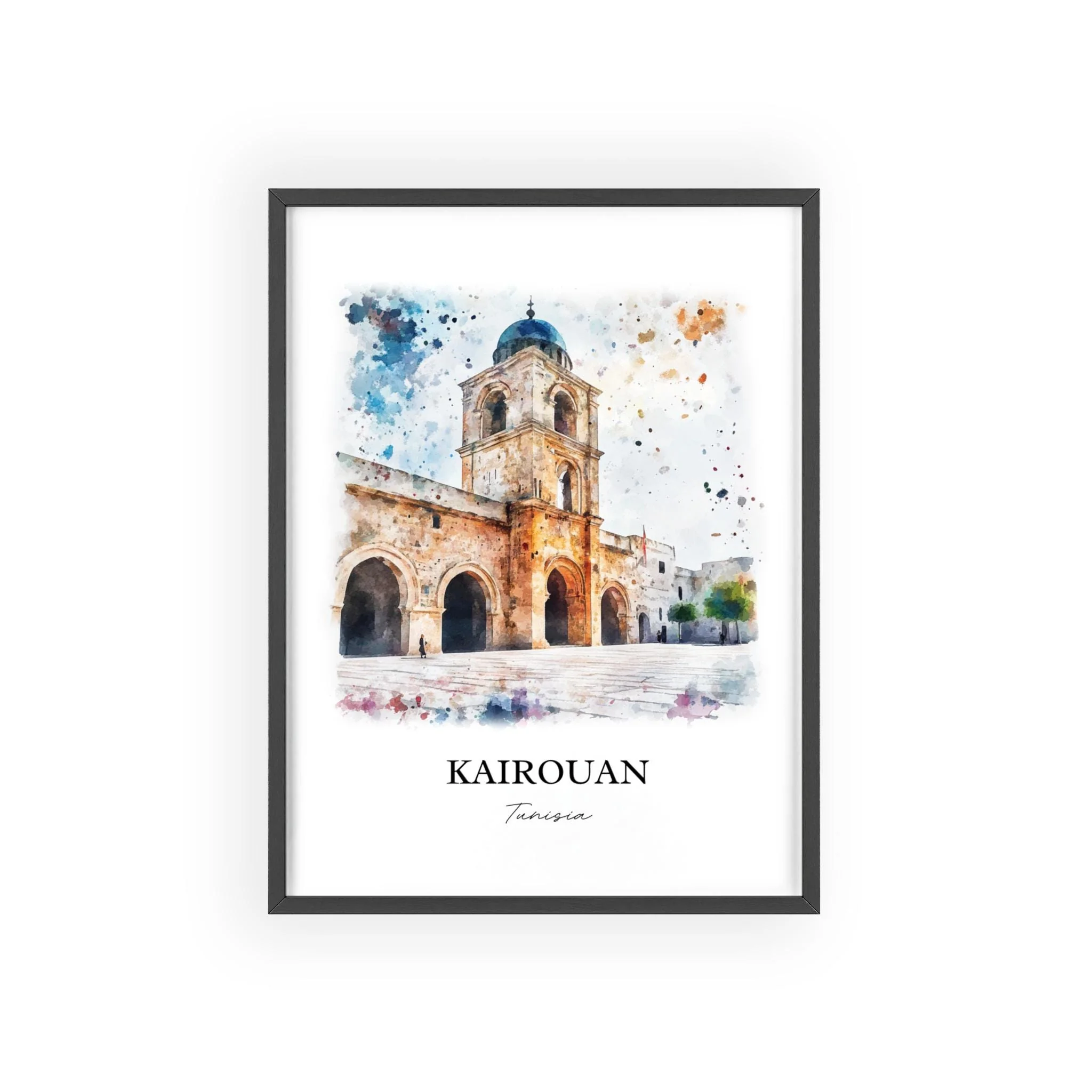 Kairouan, Tunisia – Watercolor Art Print - Image 7