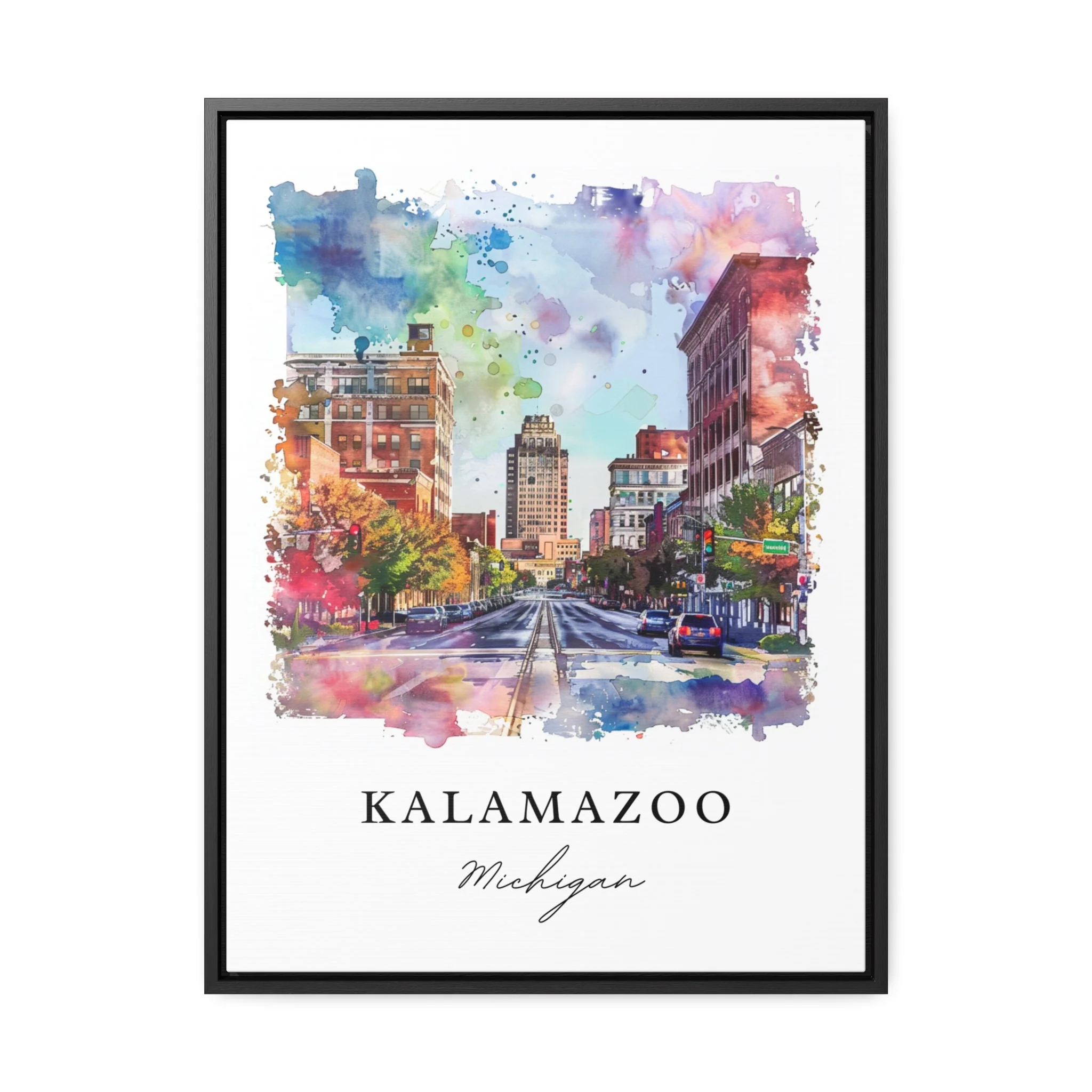 Kalamazoo, Michigan – Watercolor Art Print - Image 4
