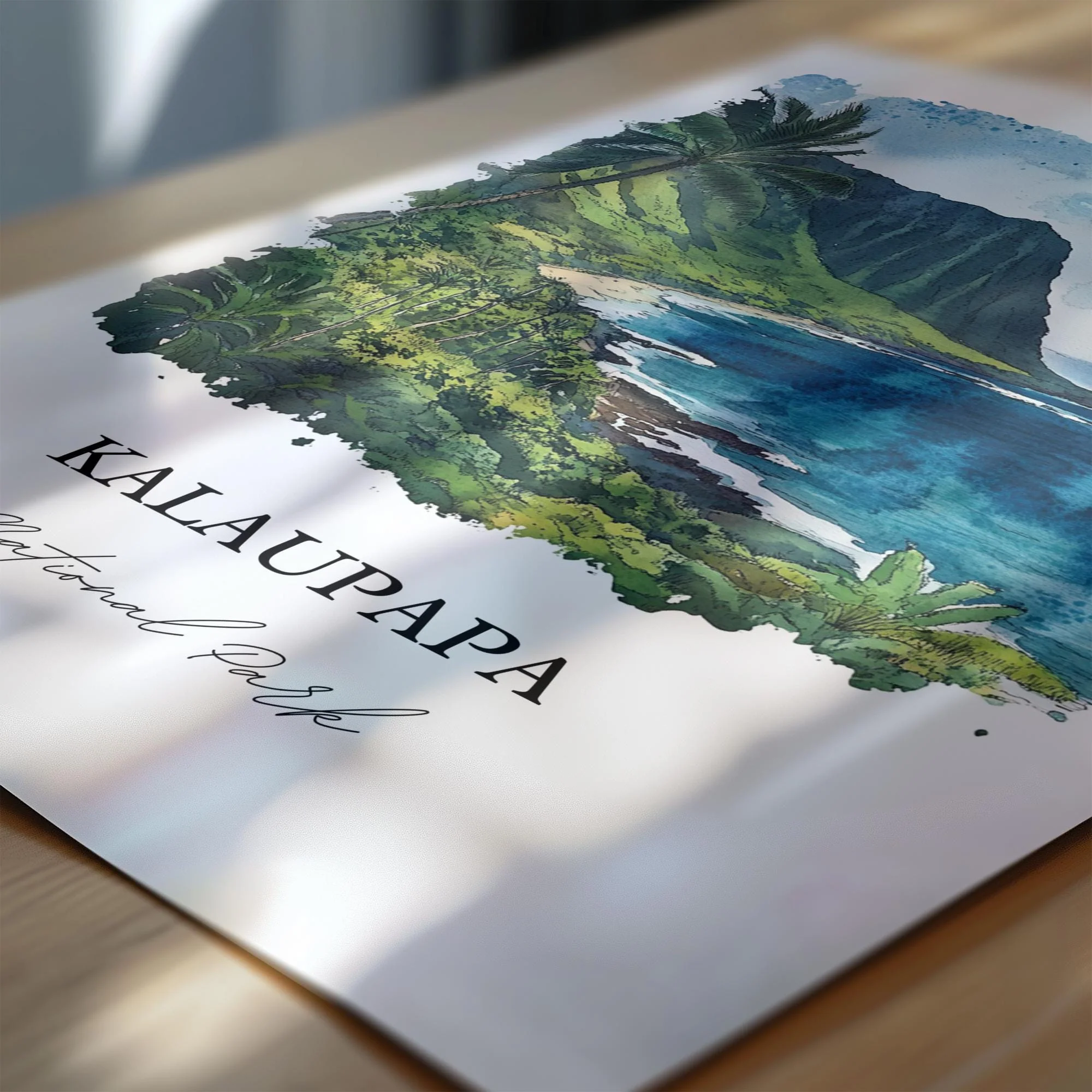 Kalaupapa, Hawaii Watercolor Art Print - Image 2