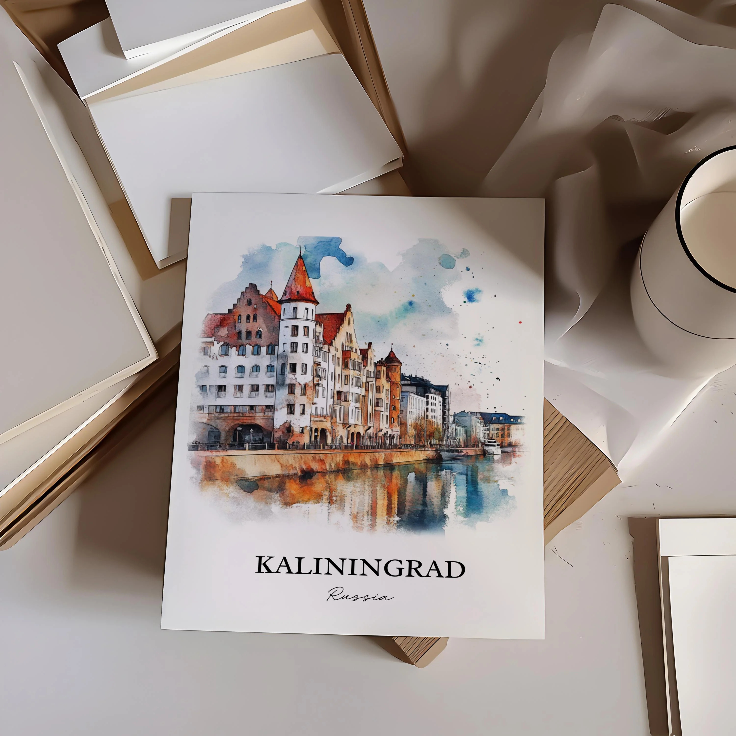Kaliningrad, Russia – Watercolor Art Print - Image 5