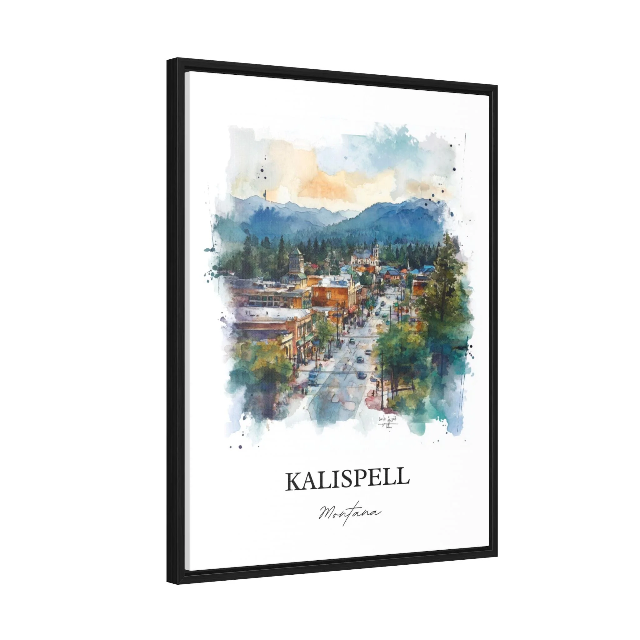 Kalispell, USA – Glacier National Park Watercolor Art Print - Image 8